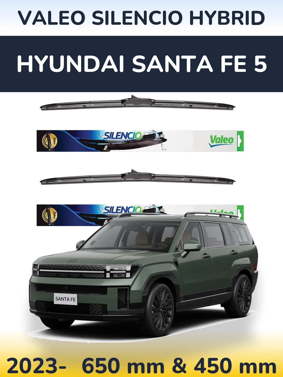 Ștergătoare Valeo Silencio Hybrid pentru Hyundai Santa Fe 5