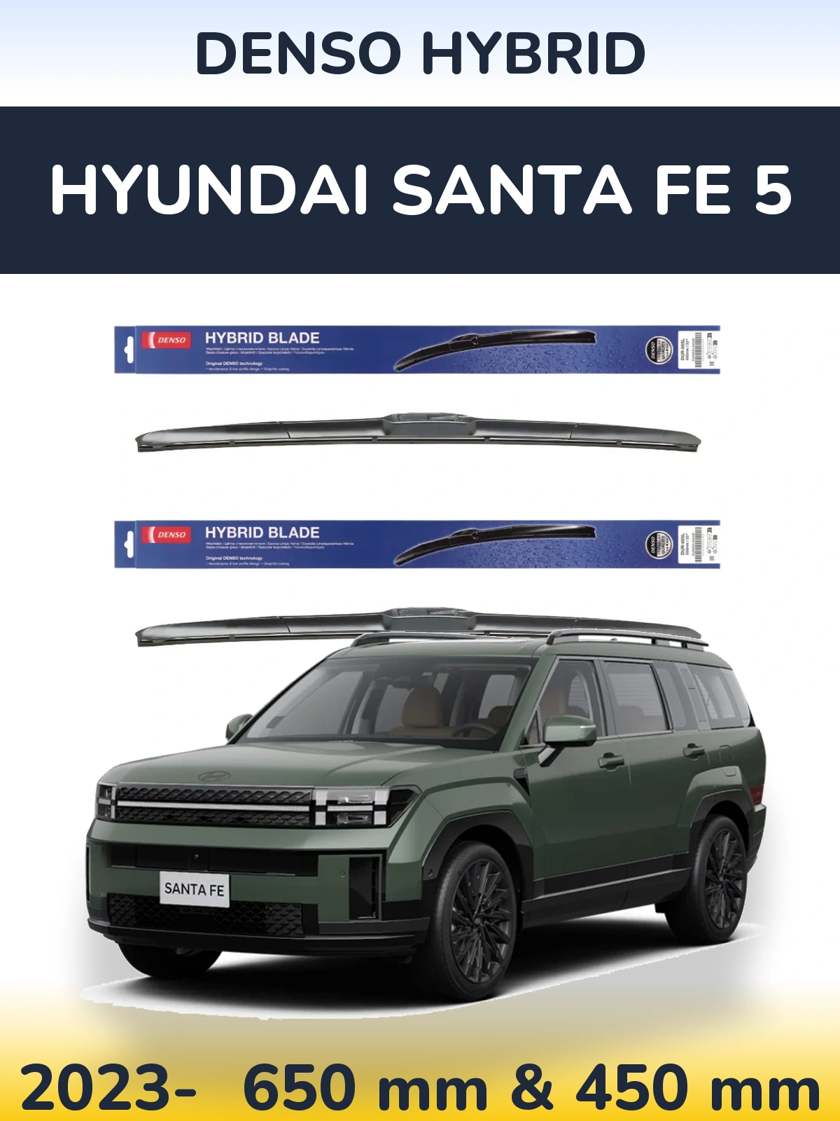 Ștergătoare Denso Hybrid pentru Hyundai Santa Fe 5