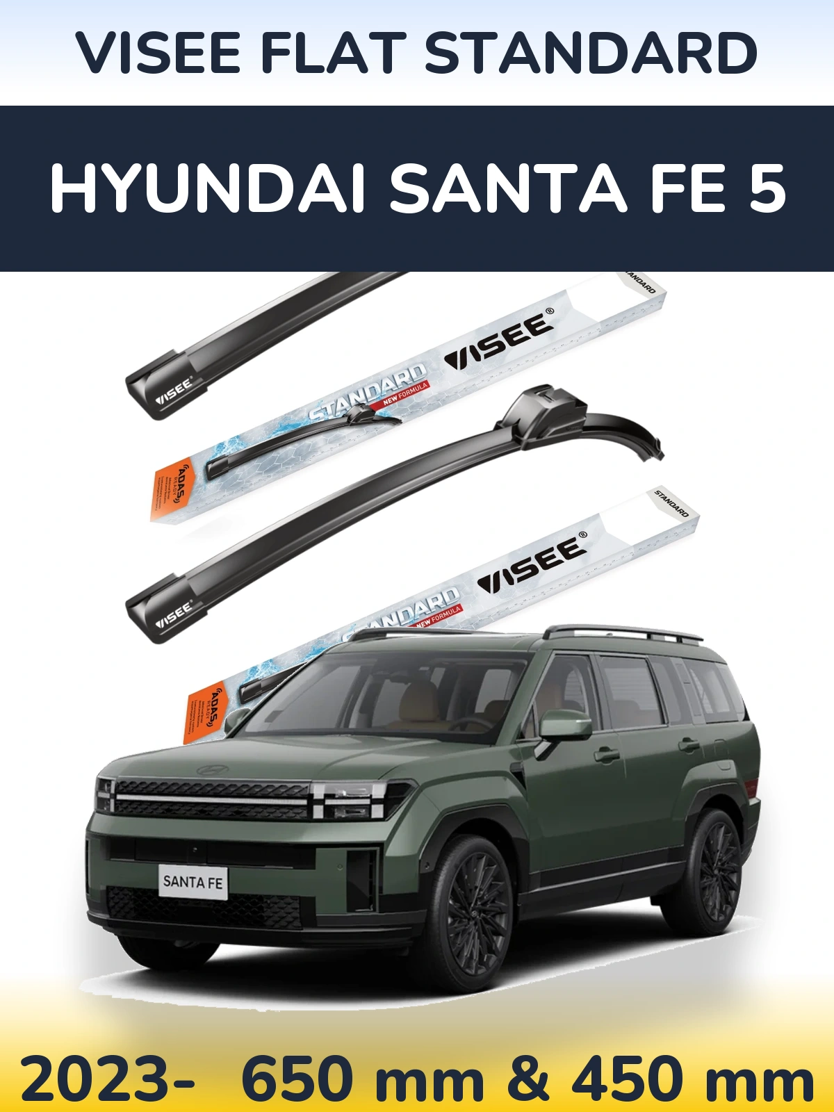 Ștergătoare VISEE FLAT STANDARD pentru Hyundai Santa Fe 5
