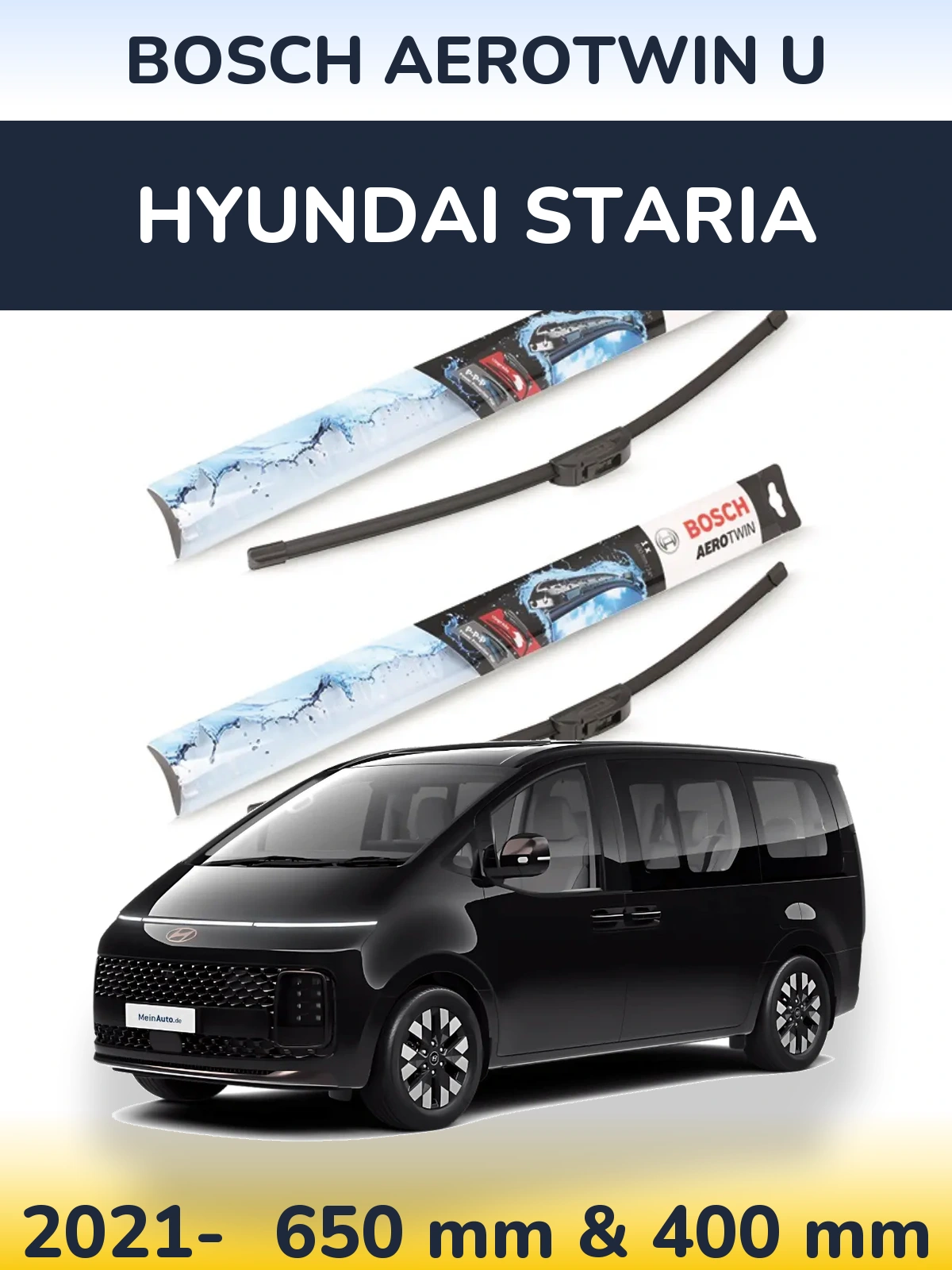 Ștergătoare BOSCH AeroTwin U pentru Hyundai Staria