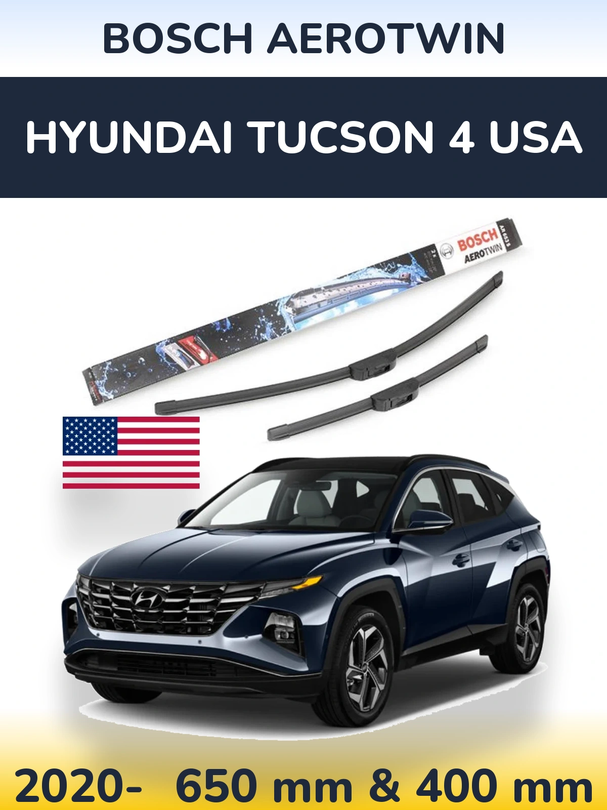 Ștergătoare BOSCH AeroTwin pentru Hyundai Tucson 4 USA