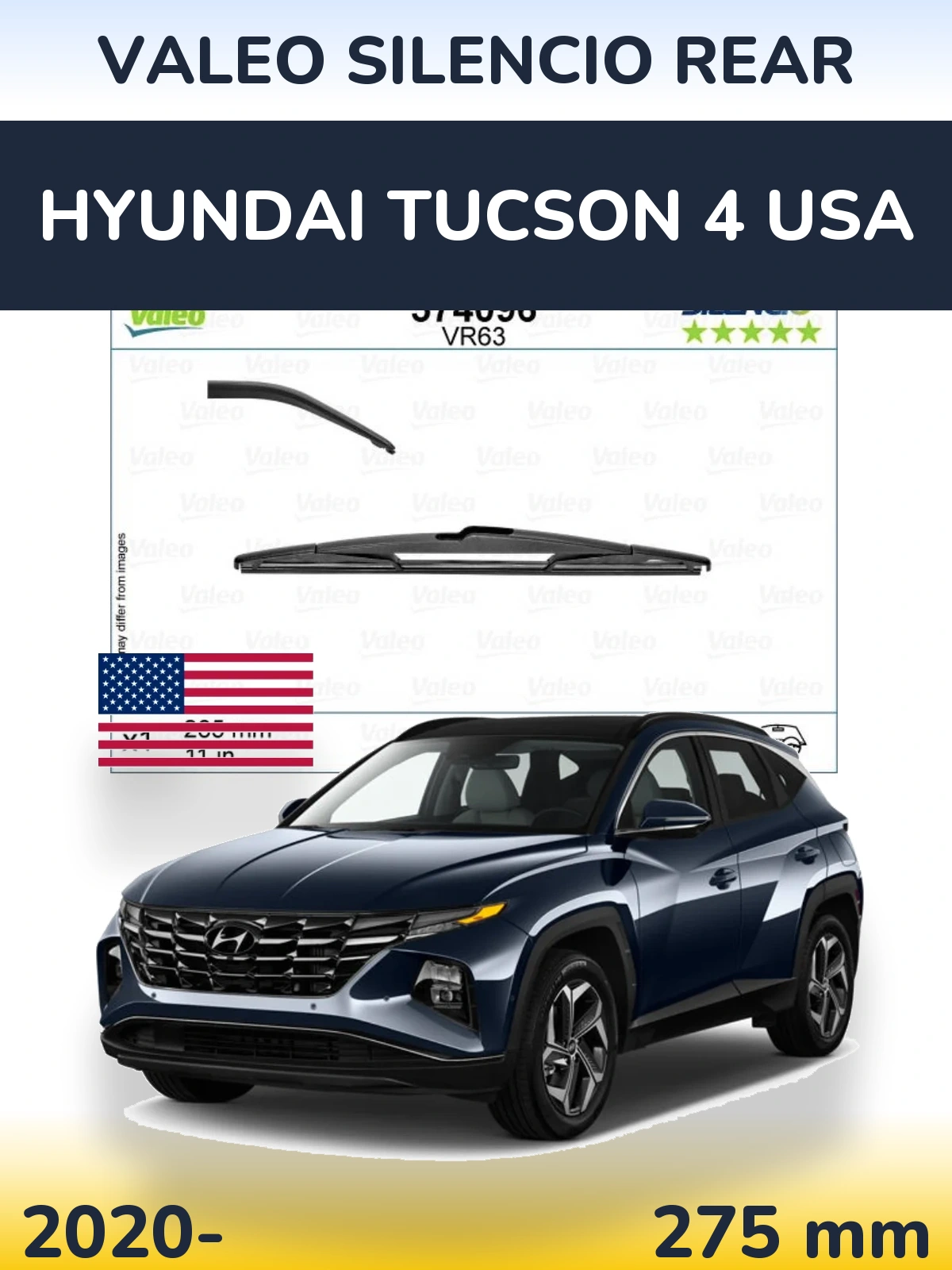 Ștergătoare Valeo Silencio Rear pentru Hyundai Tucson 4 USA