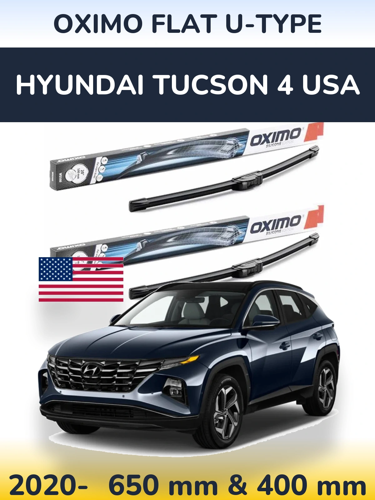 Ștergătoare Oximo Flat U-type pentru Hyundai Tucson 4 USA