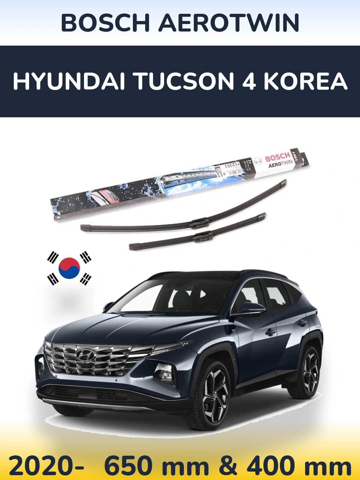 Ștergătoare BOSCH AeroTwin pentru Hyundai Tucson 4 Korea