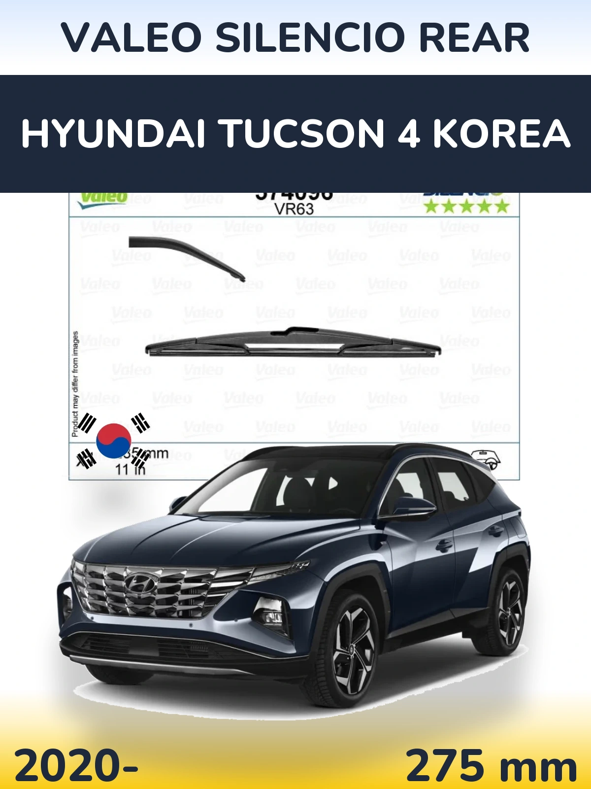 Ștergătoare Valeo Silencio Rear pentru Hyundai Tucson 4 Korea