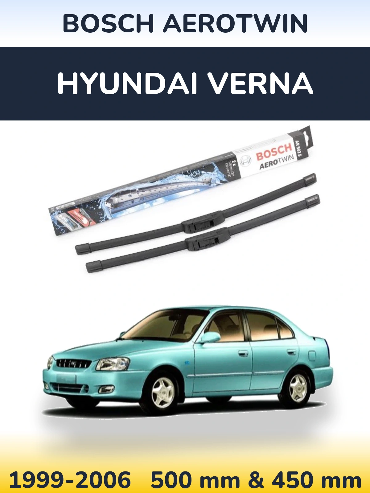 Ștergătoare BOSCH AeroTwin pentru Hyundai Verna
