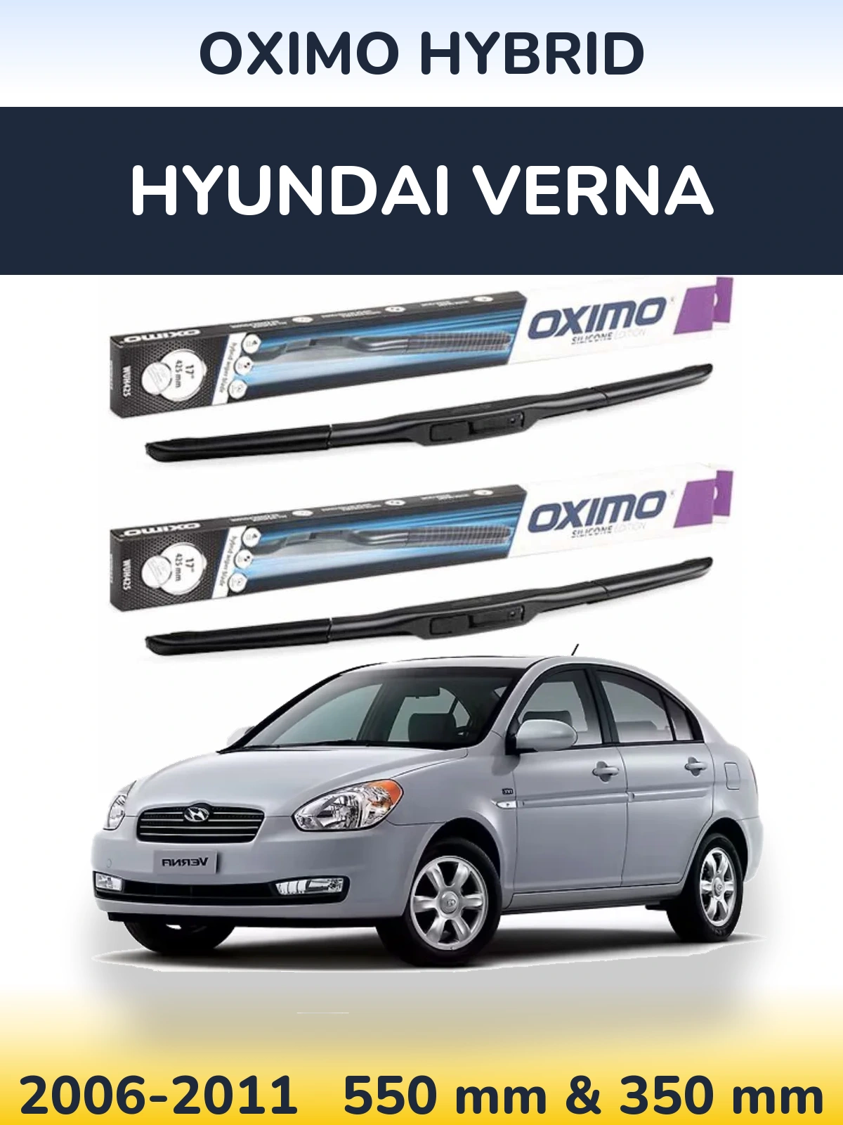 Ștergătoare Oximo Hybrid pentru Hyundai Verna