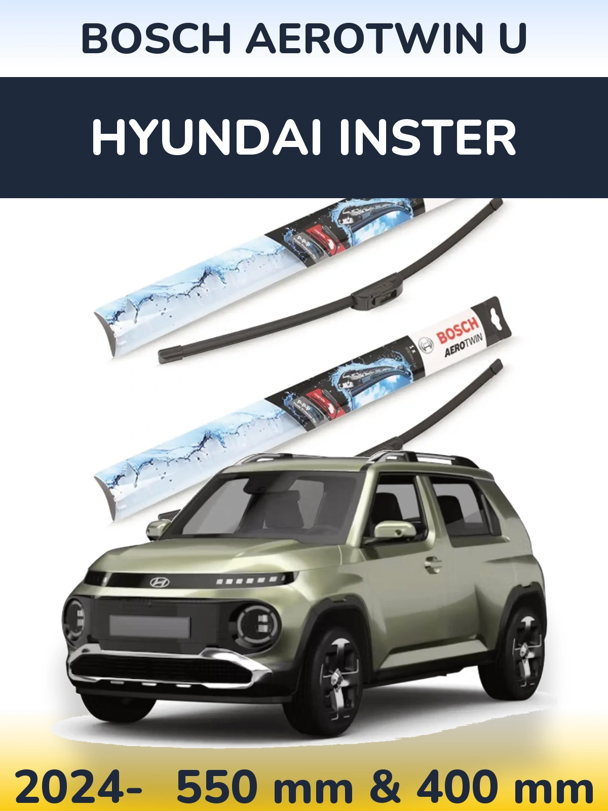 Ștergătoare BOSCH AeroTwin U pentru Hyundai Inster