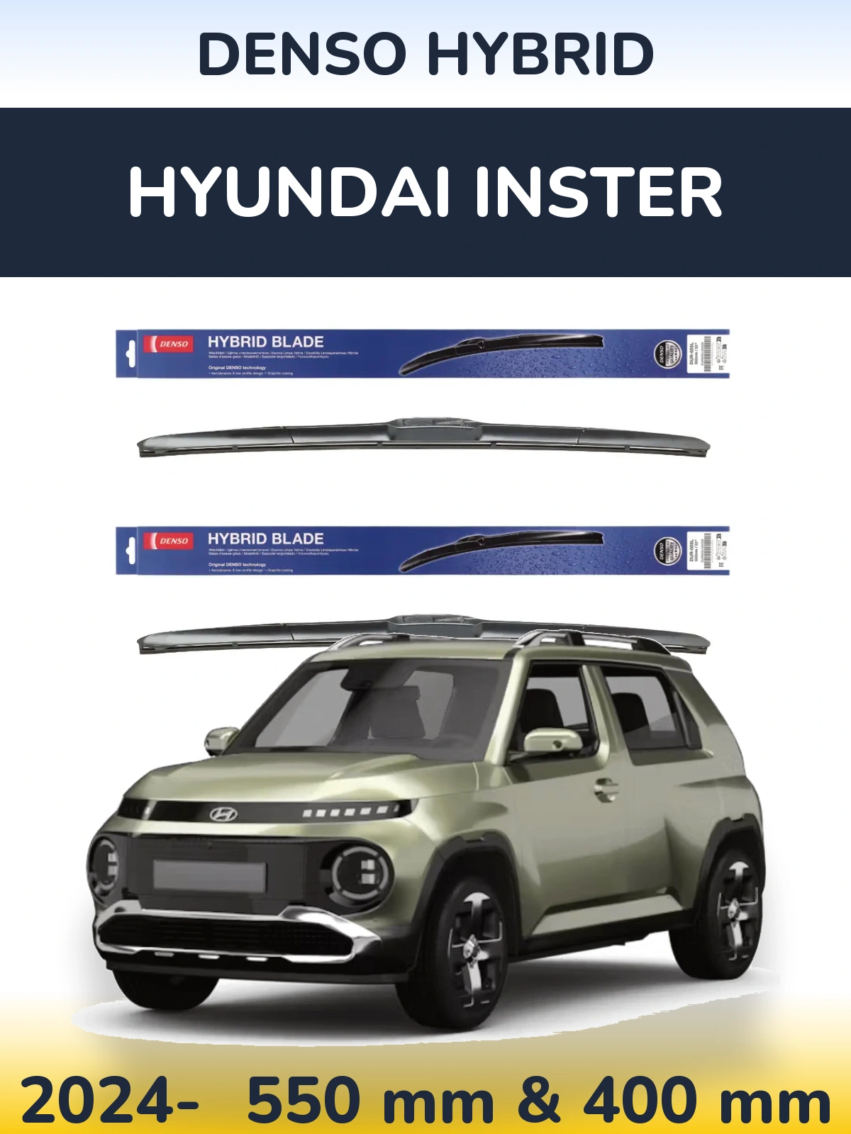 Ștergătoare Denso Hybrid pentru Hyundai Inster