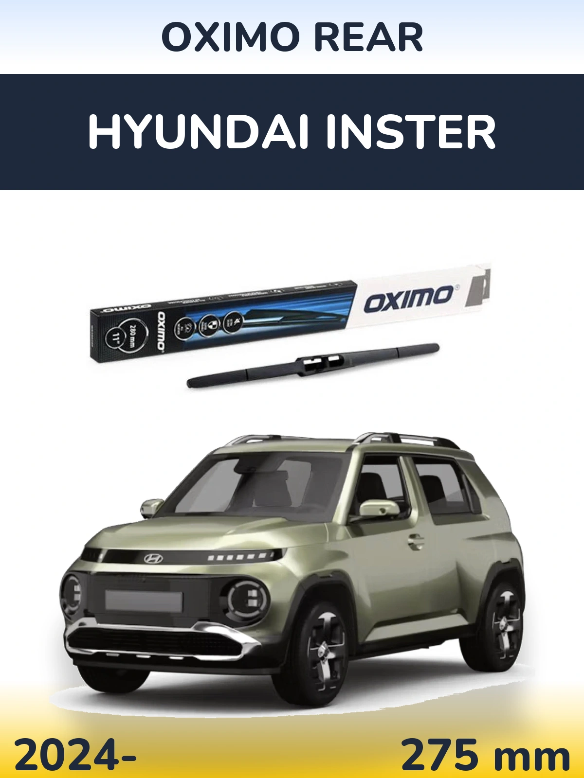 Задний дворник Oximo Rear 280 мм для Hyundai Inster 2024-2026