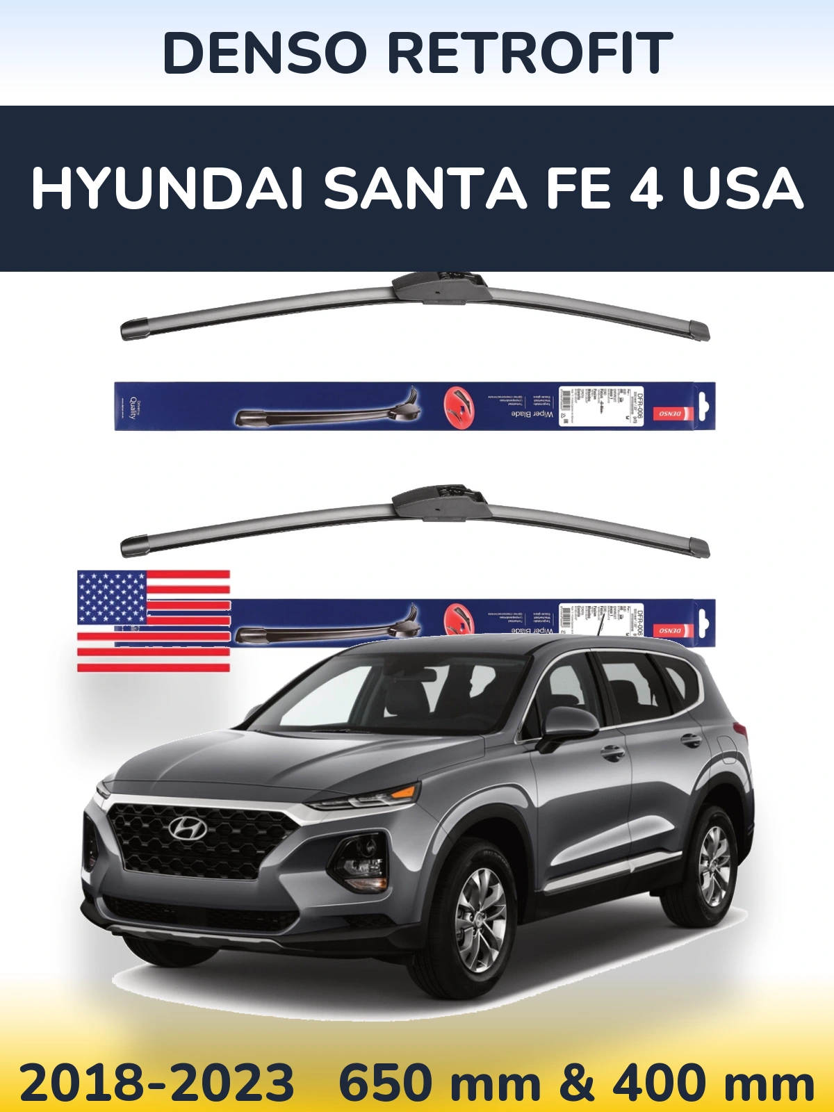 Ștergătoare Denso Retrofit pentru Hyundai Santa Fe 4 USA