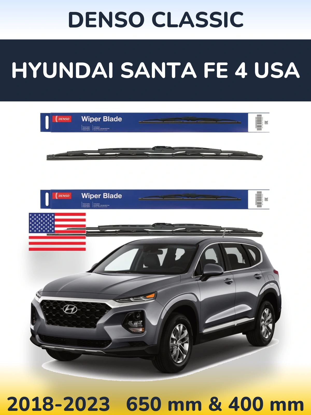 Ștergătoare Denso Classic pentru Hyundai Santa Fe 4 USA