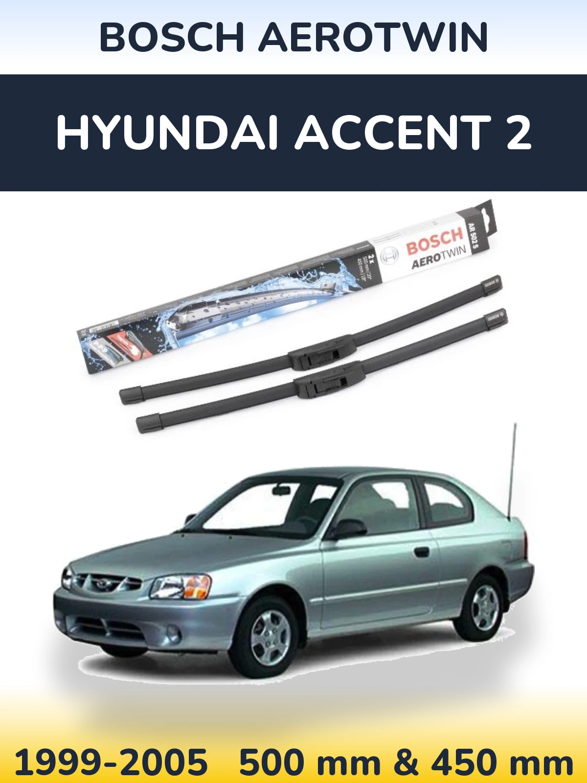 Ștergătoare BOSCH AeroTwin pentru Hyundai Accent 2