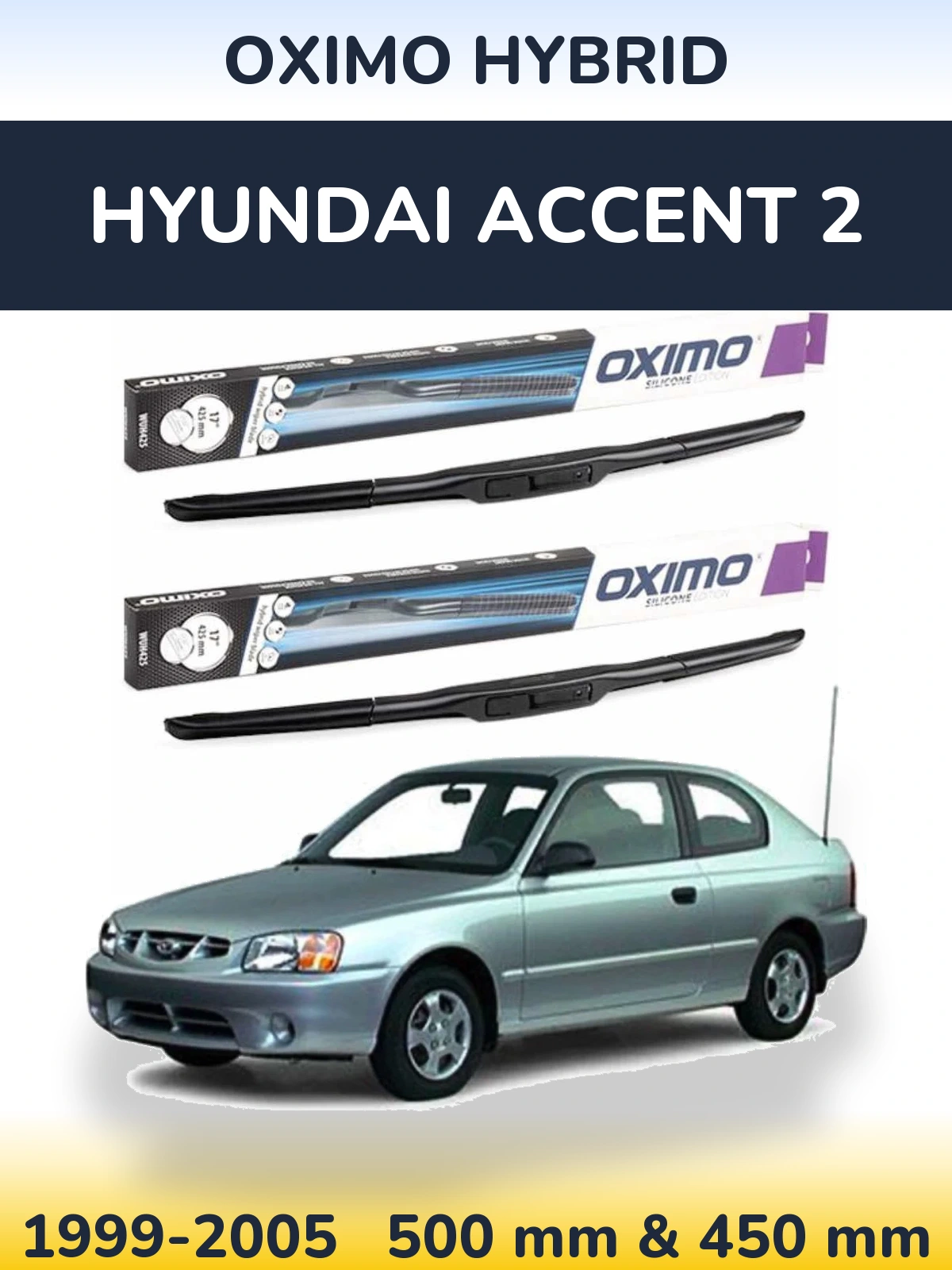 Ștergătoare Oximo Hybrid pentru Hyundai Accent 2