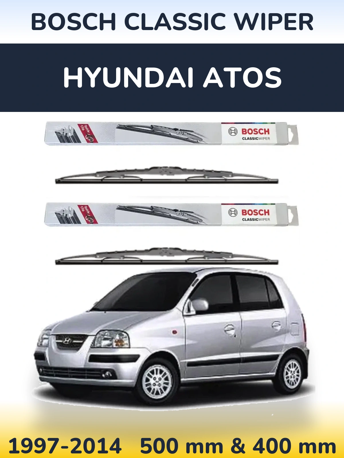 Ștergătoare BOSCH Classic Wiper pentru Hyundai Atos