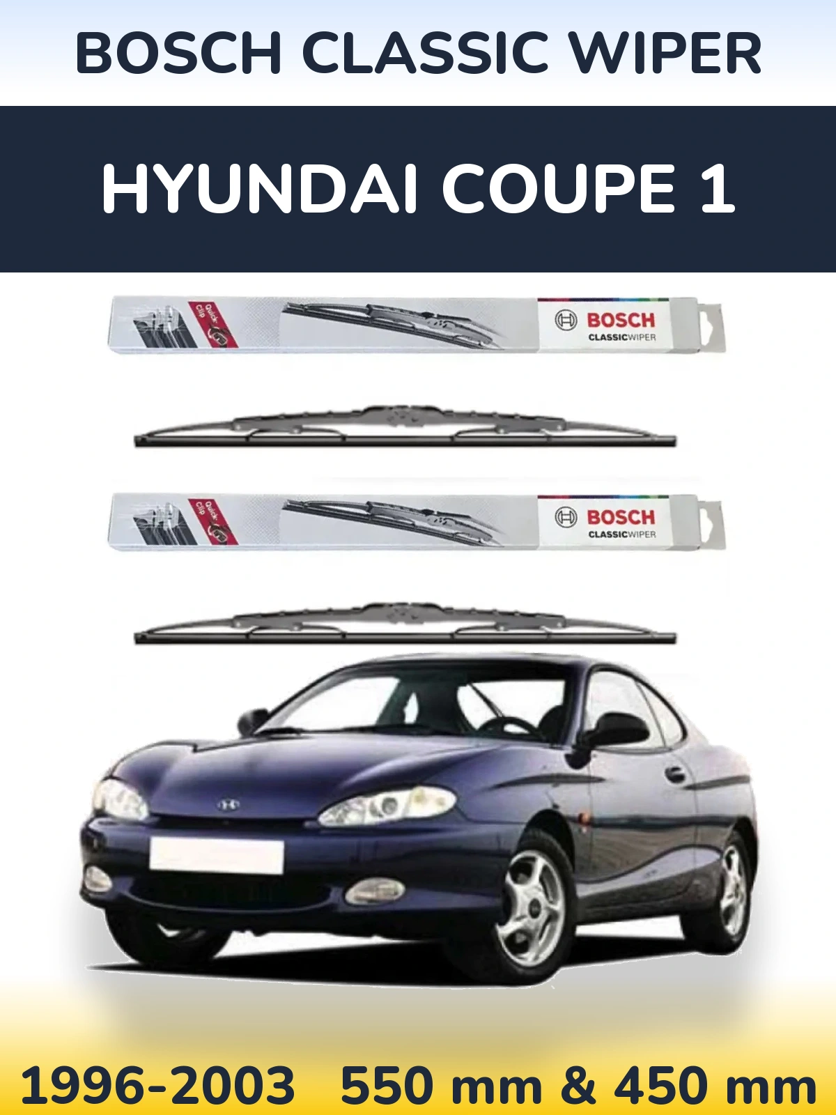 Ștergătoare BOSCH Classic Wiper pentru Hyundai Coupe 1