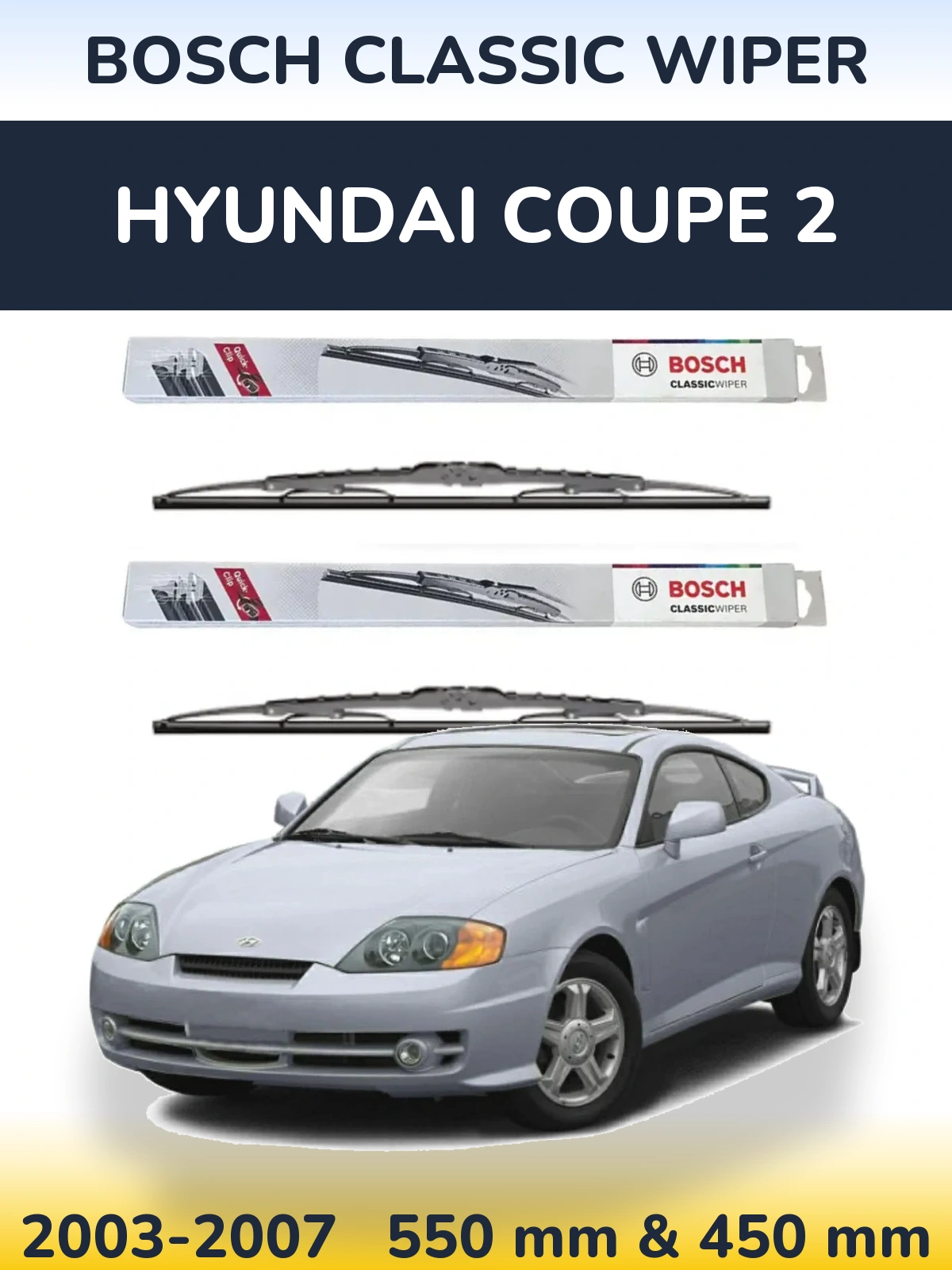 Ștergătoare BOSCH Classic Wiper pentru Hyundai Coupe 2