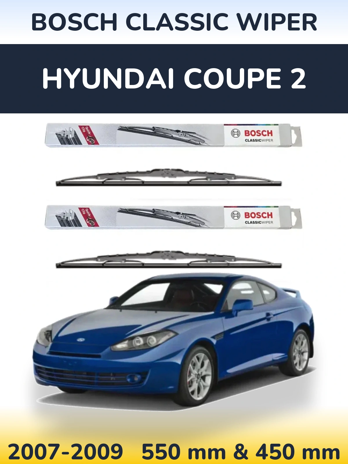 Ștergătoare BOSCH Classic Wiper pentru Hyundai Coupe 2