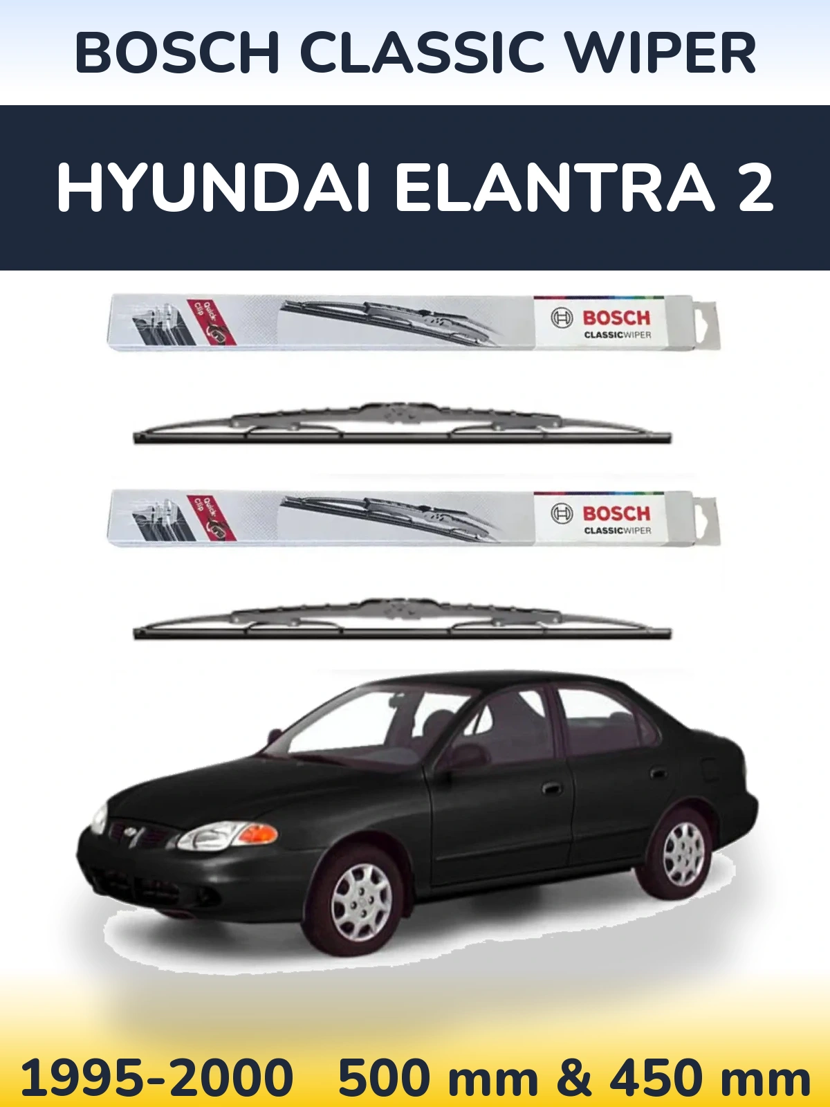Ștergătoare BOSCH Classic Wiper pentru Hyundai Elantra 2