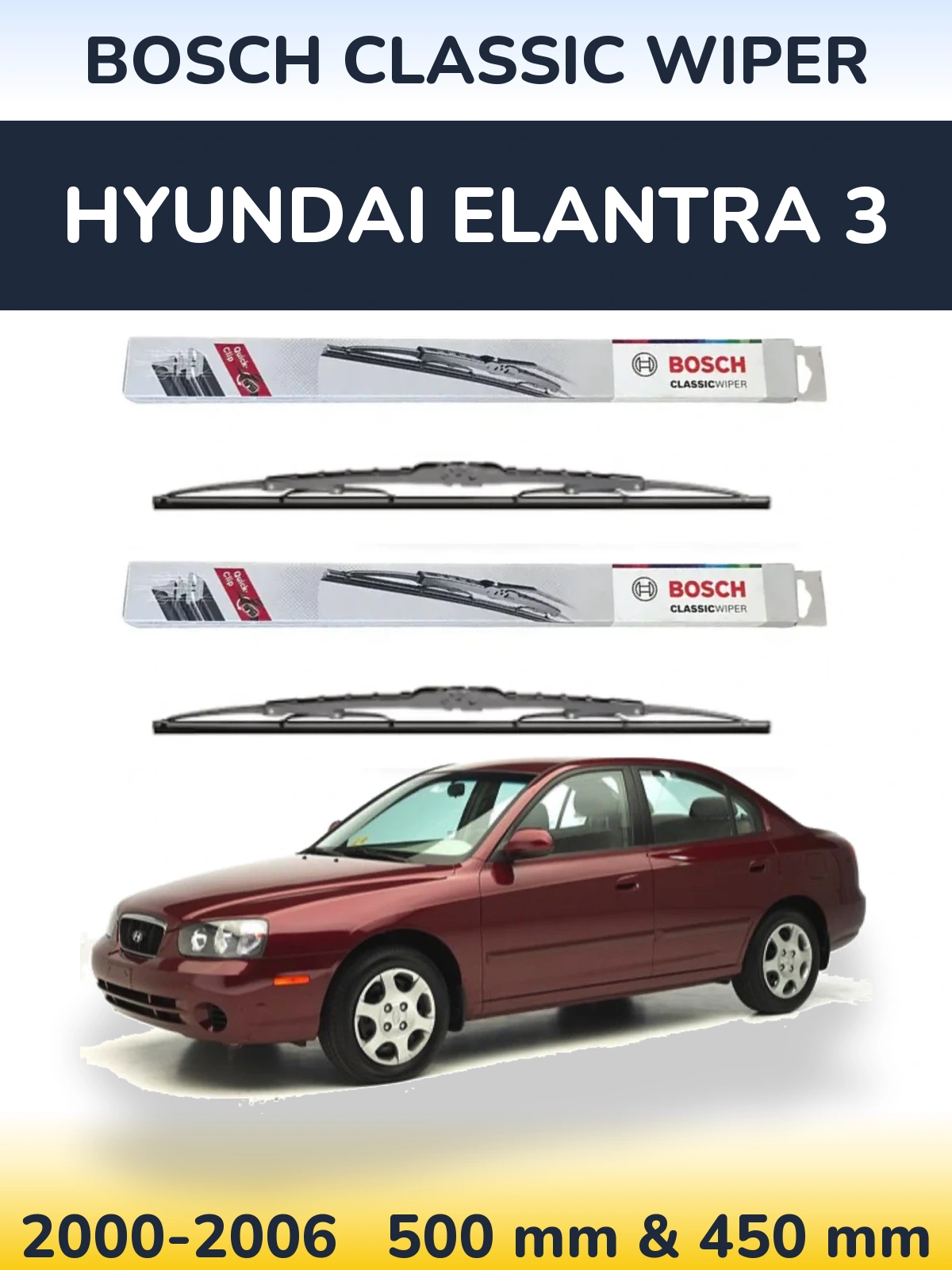 Ștergătoare BOSCH Classic Wiper pentru Hyundai Elantra 3