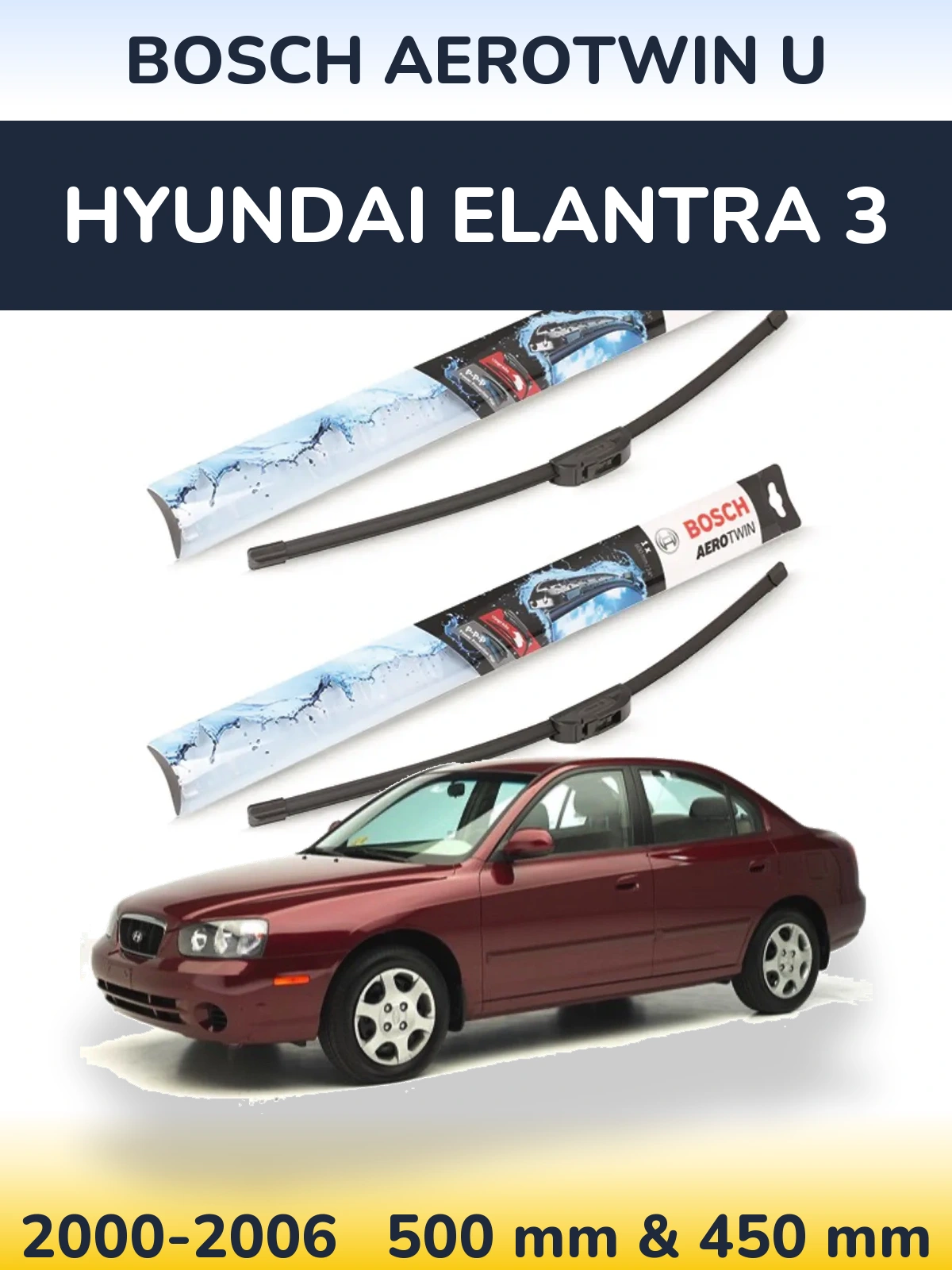 Ștergătoare BOSCH AeroTwin U pentru Hyundai Elantra 3