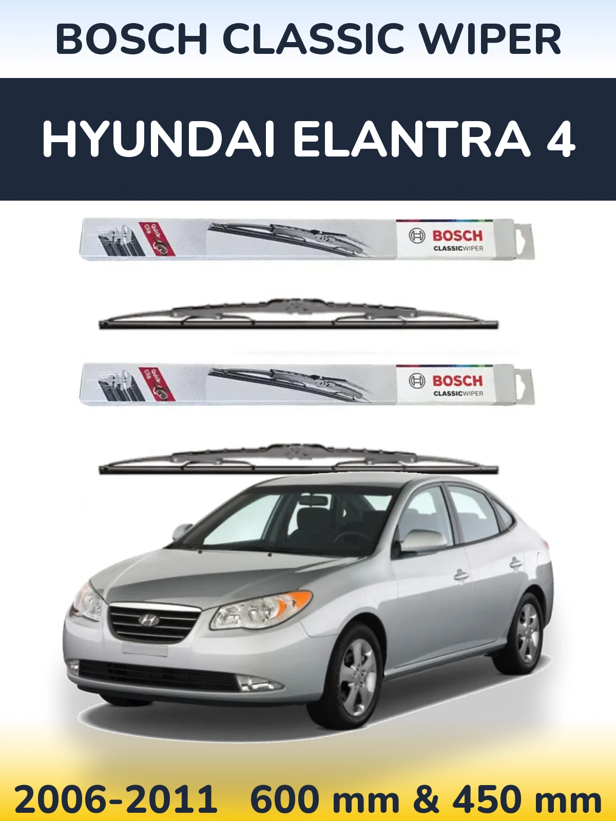 Ștergătoare BOSCH Classic Wiper pentru Hyundai Elantra 4