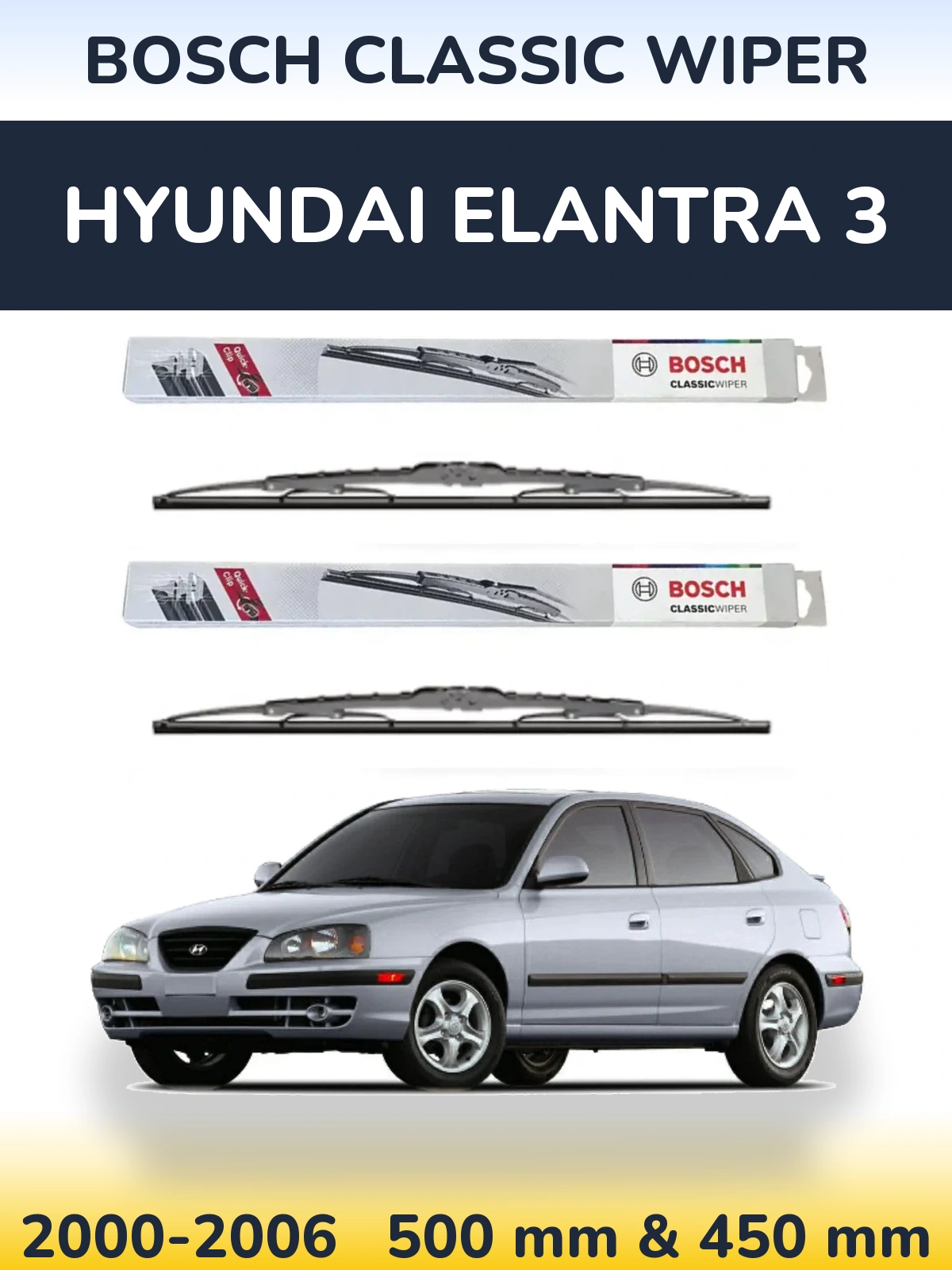 Ștergătoare BOSCH Classic Wiper pentru Hyundai Elantra 3