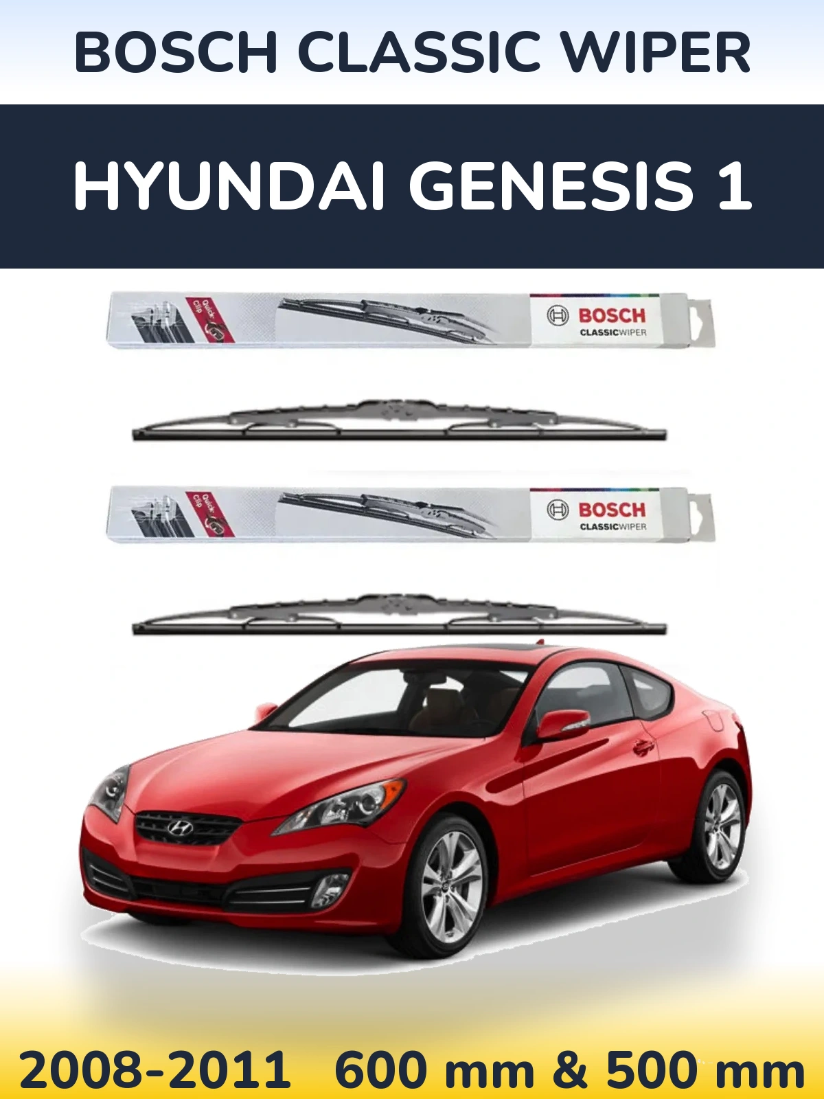 Ștergătoare BOSCH Classic Wiper pentru Hyundai Genesis 1