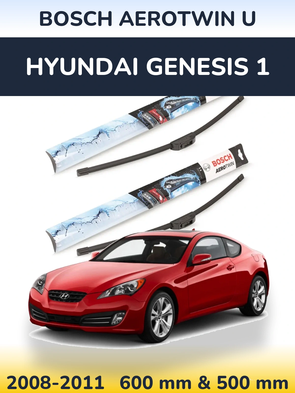 Ștergătoare BOSCH AeroTwin U pentru Hyundai Genesis 1