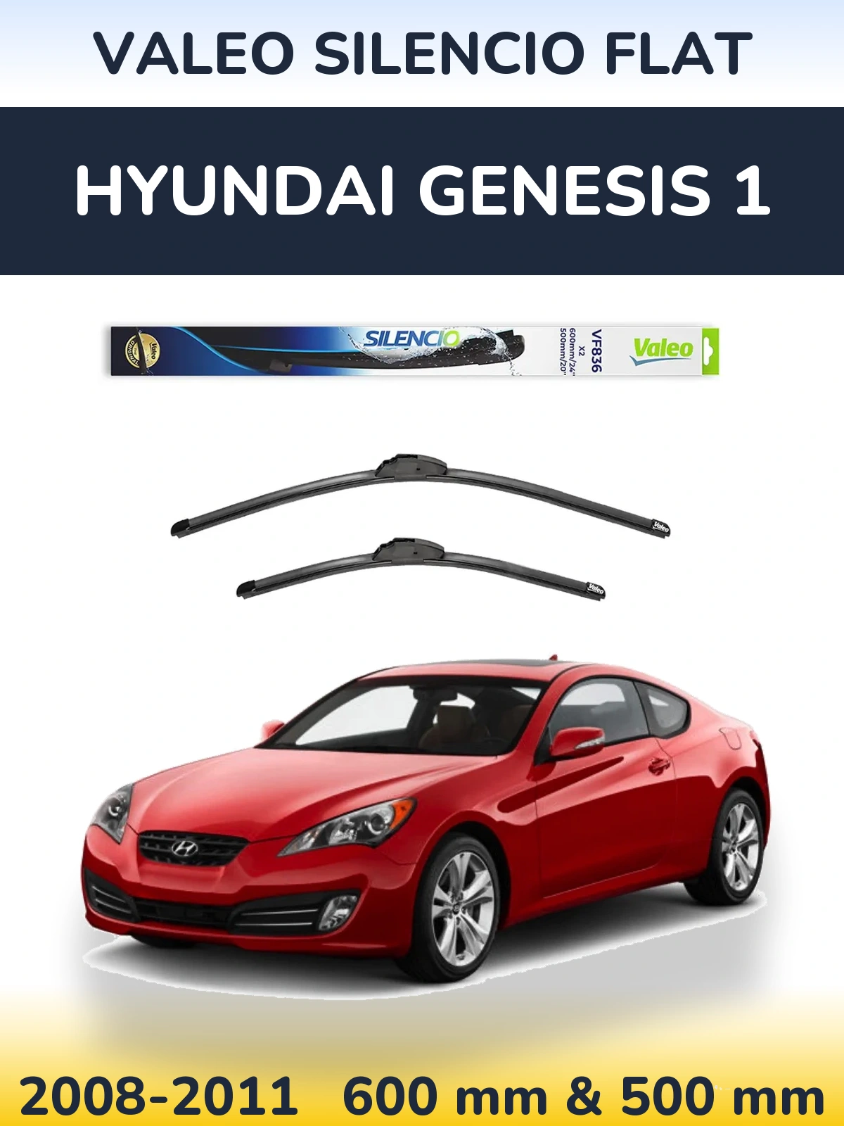 Ștergătoare Valeo Silencio Flat pentru Hyundai Genesis 1