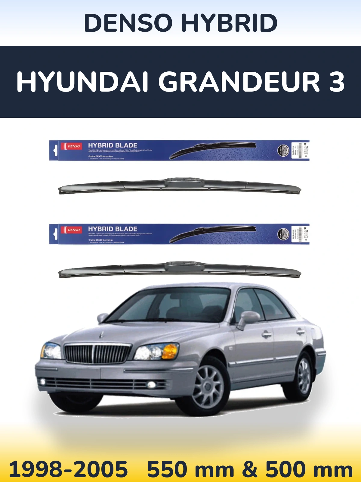 Ștergătoare Denso Hybrid pentru Hyundai Grandeur 3