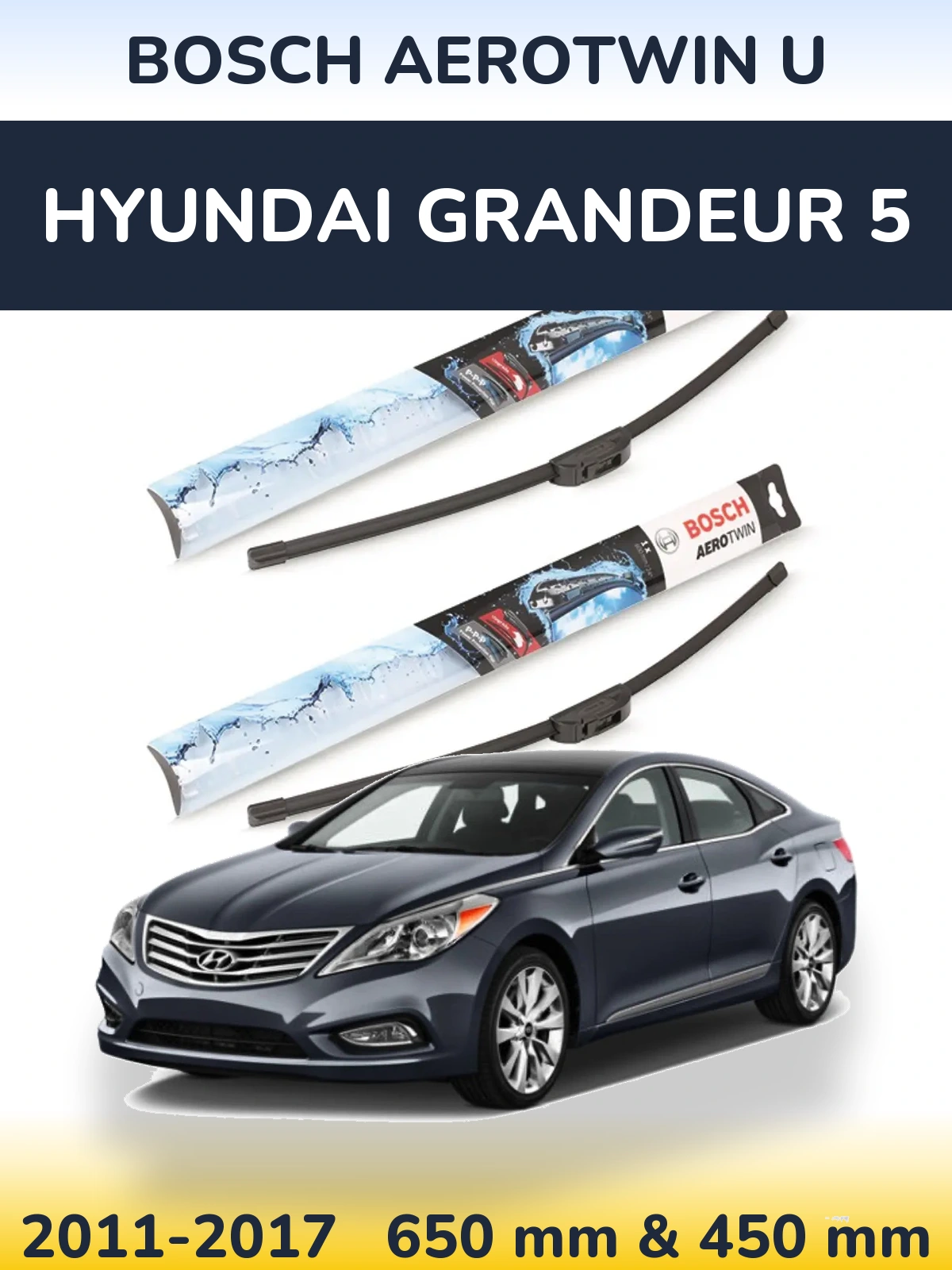 Ștergătoare BOSCH AeroTwin U pentru Hyundai Grandeur 5