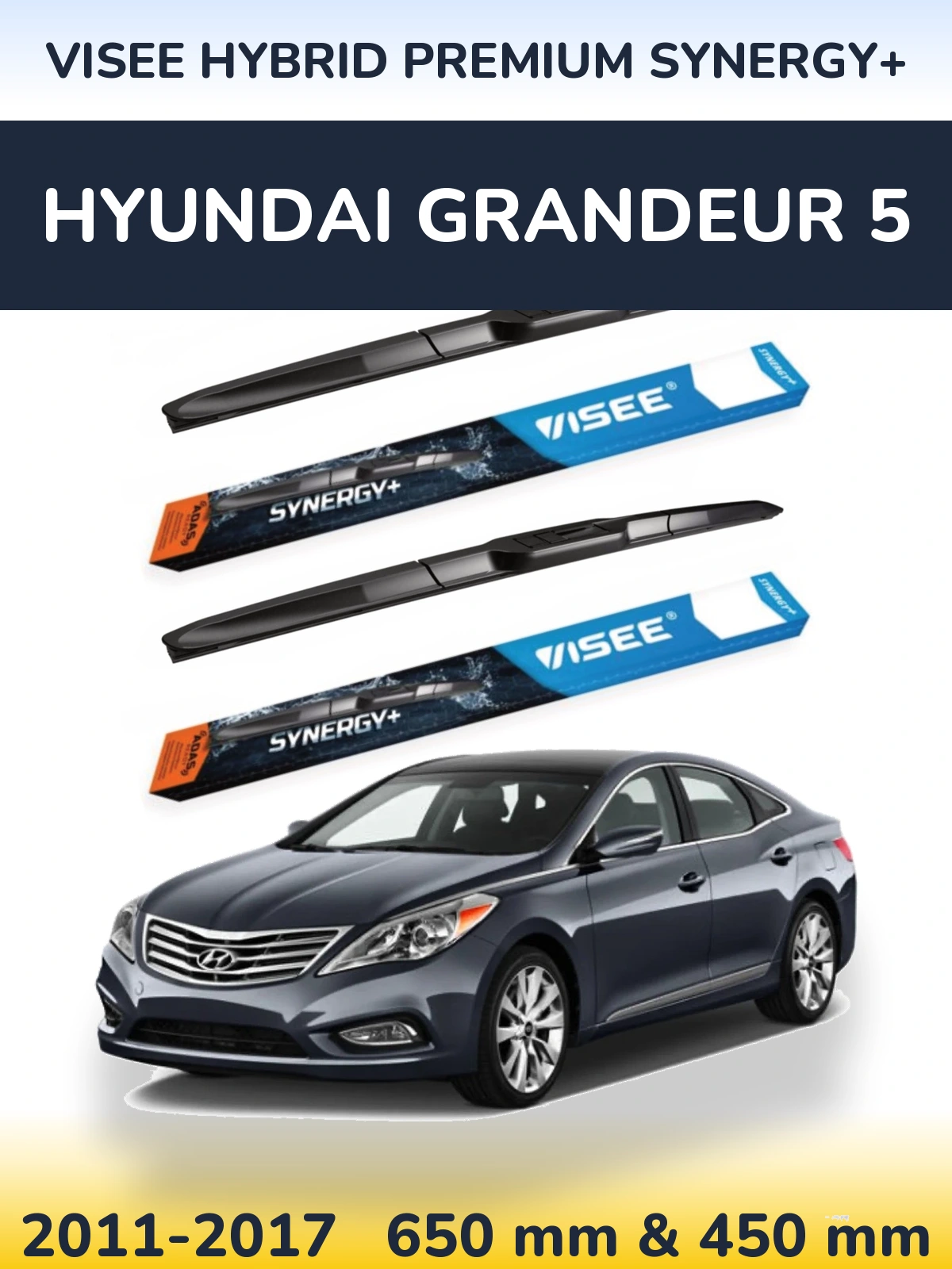 Ștergătoare VISEE HYBRID PREMIUM SYNERGY+ pentru Hyundai Grandeur 5
