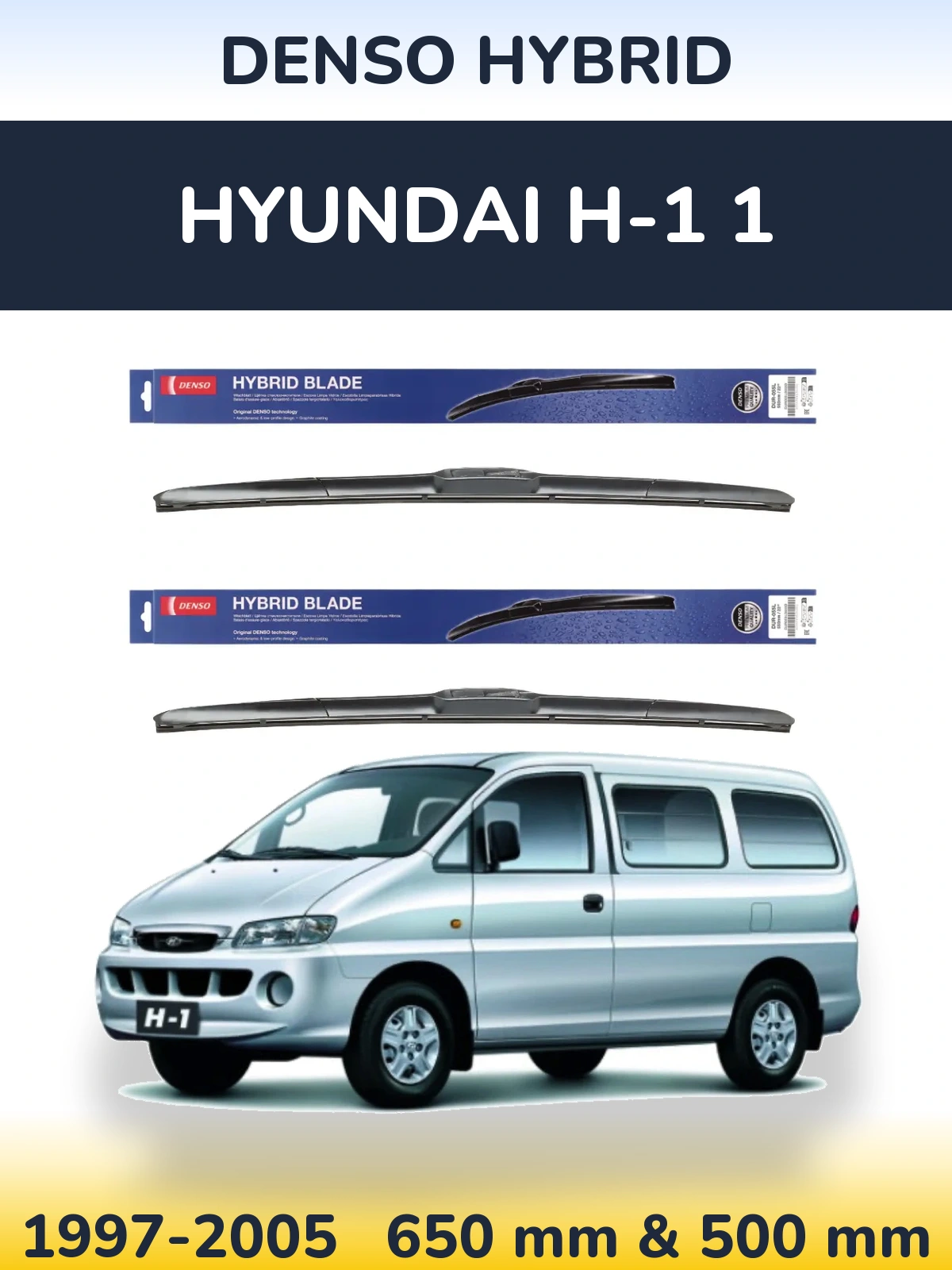 Ștergătoare Denso Hybrid pentru Hyundai H-1 1