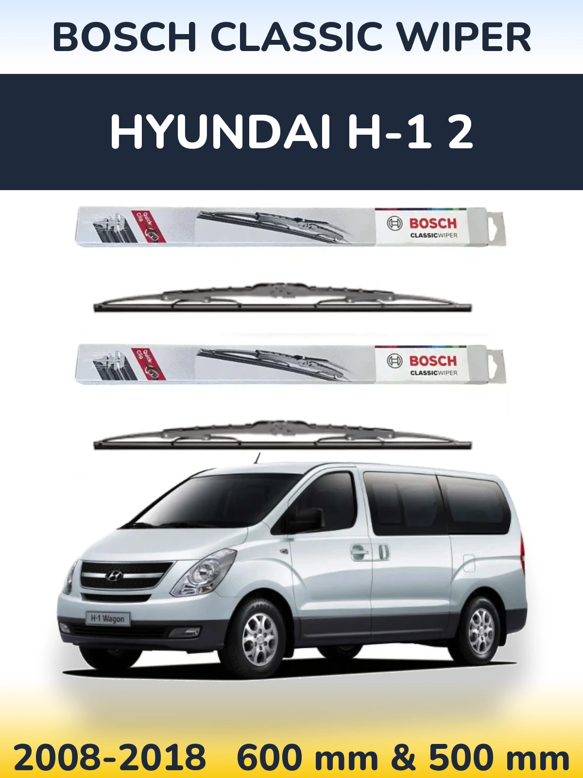 Ștergătoare BOSCH Classic Wiper pentru Hyundai H-1 2