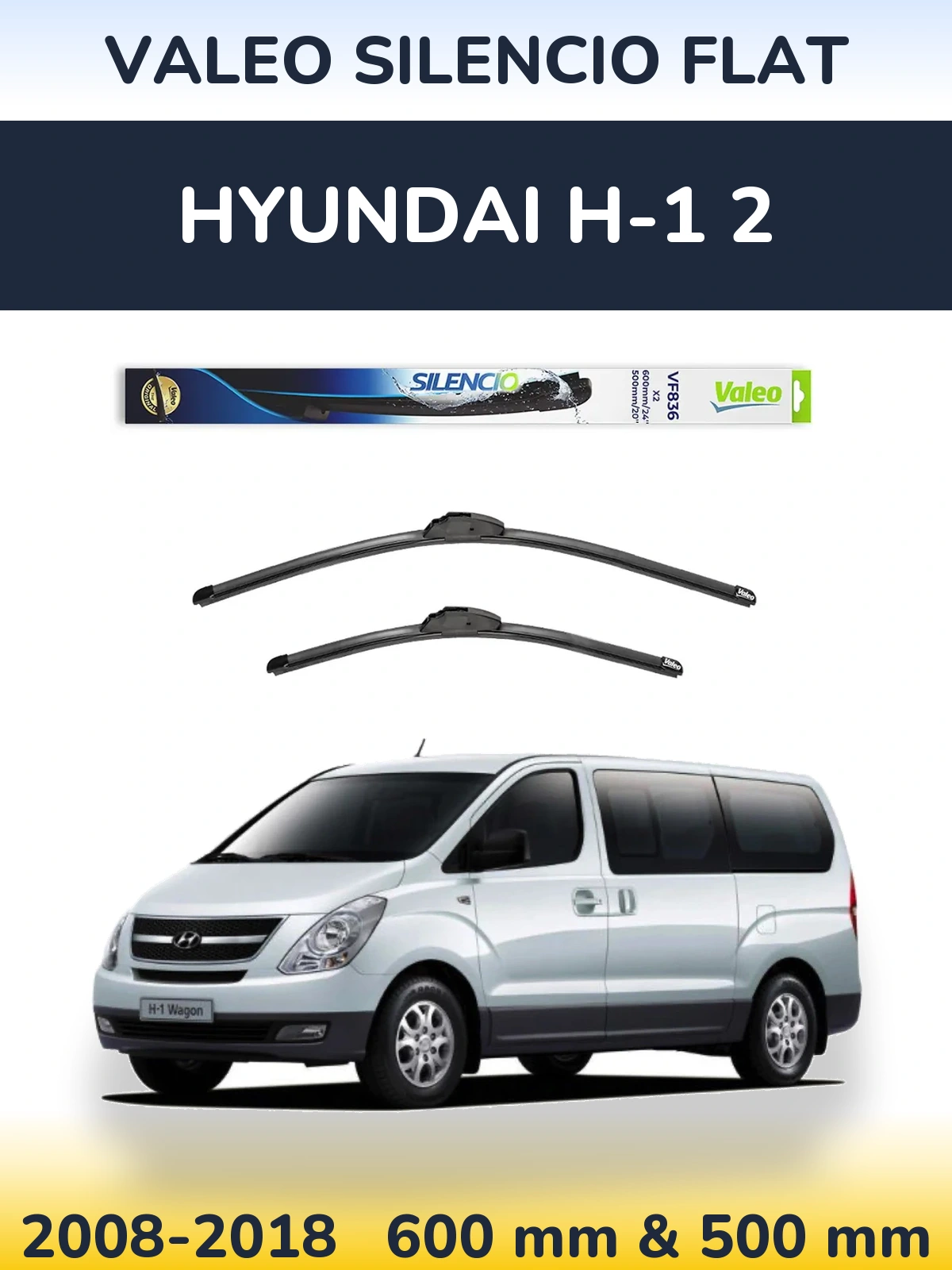 Ștergătoare Valeo Silencio Flat pentru Hyundai H-1 2