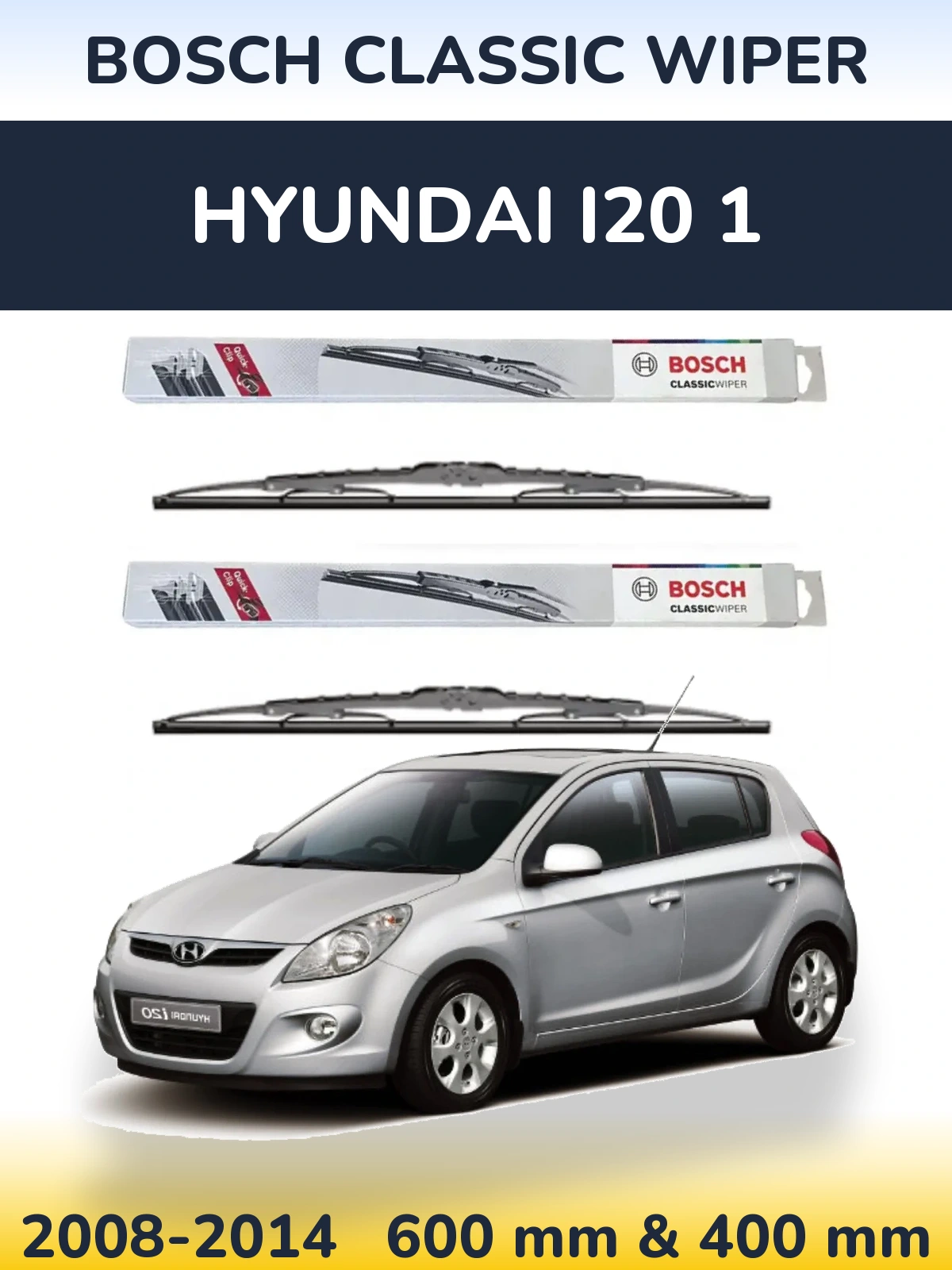 Ștergătoare BOSCH Classic Wiper pentru Hyundai i20 1