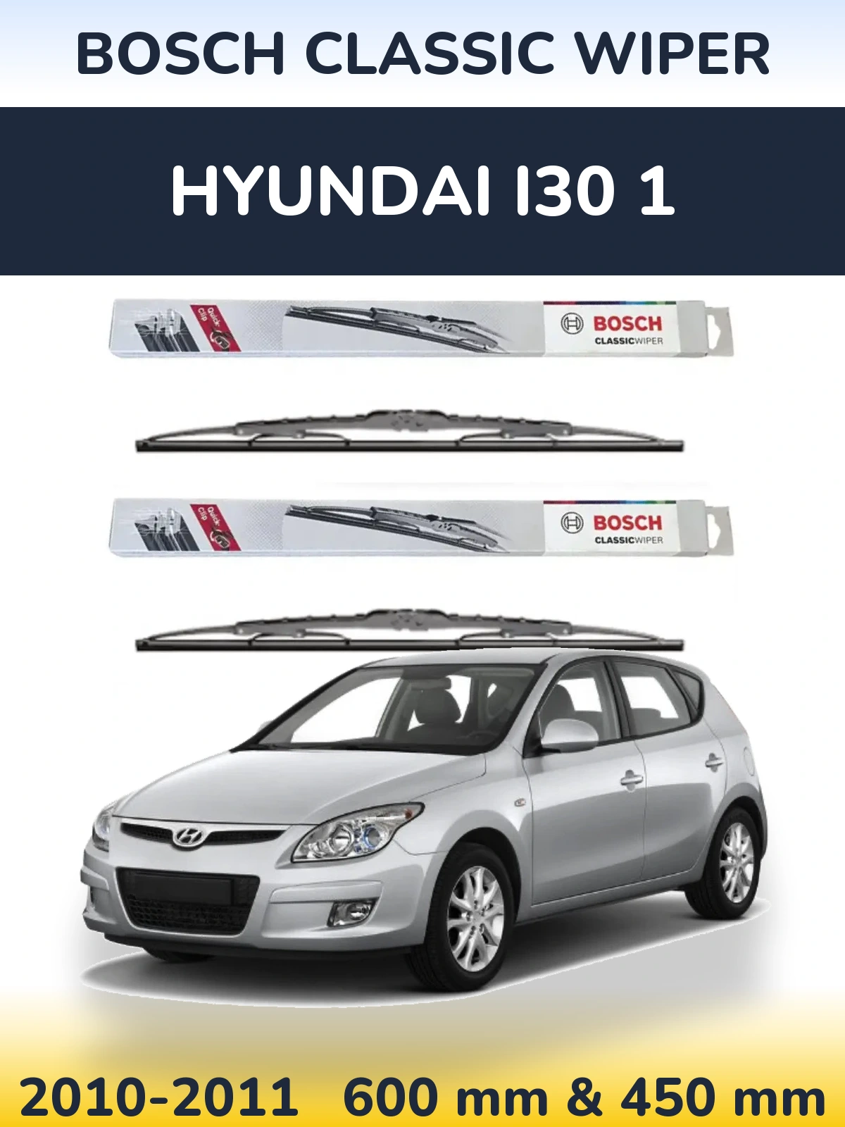Ștergătoare BOSCH Classic Wiper pentru Hyundai i30 1