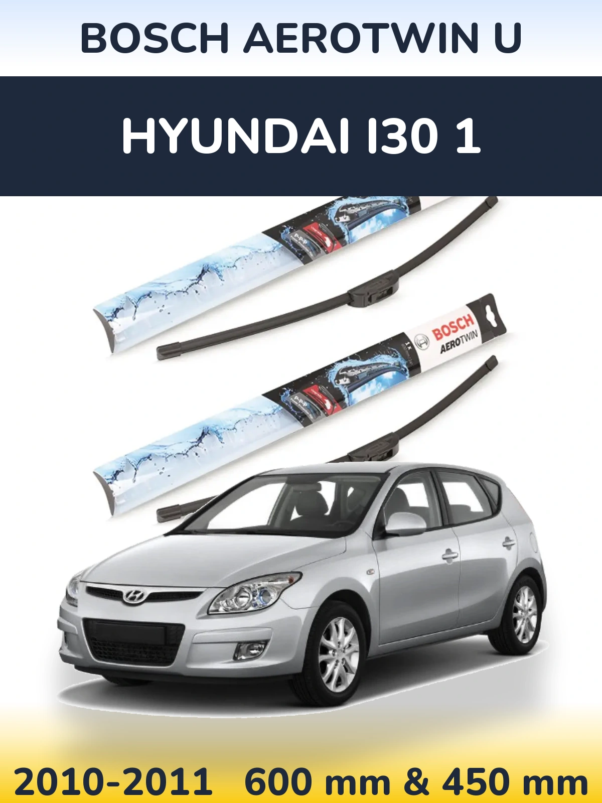 Ștergătoare BOSCH AeroTwin U pentru Hyundai i30 1