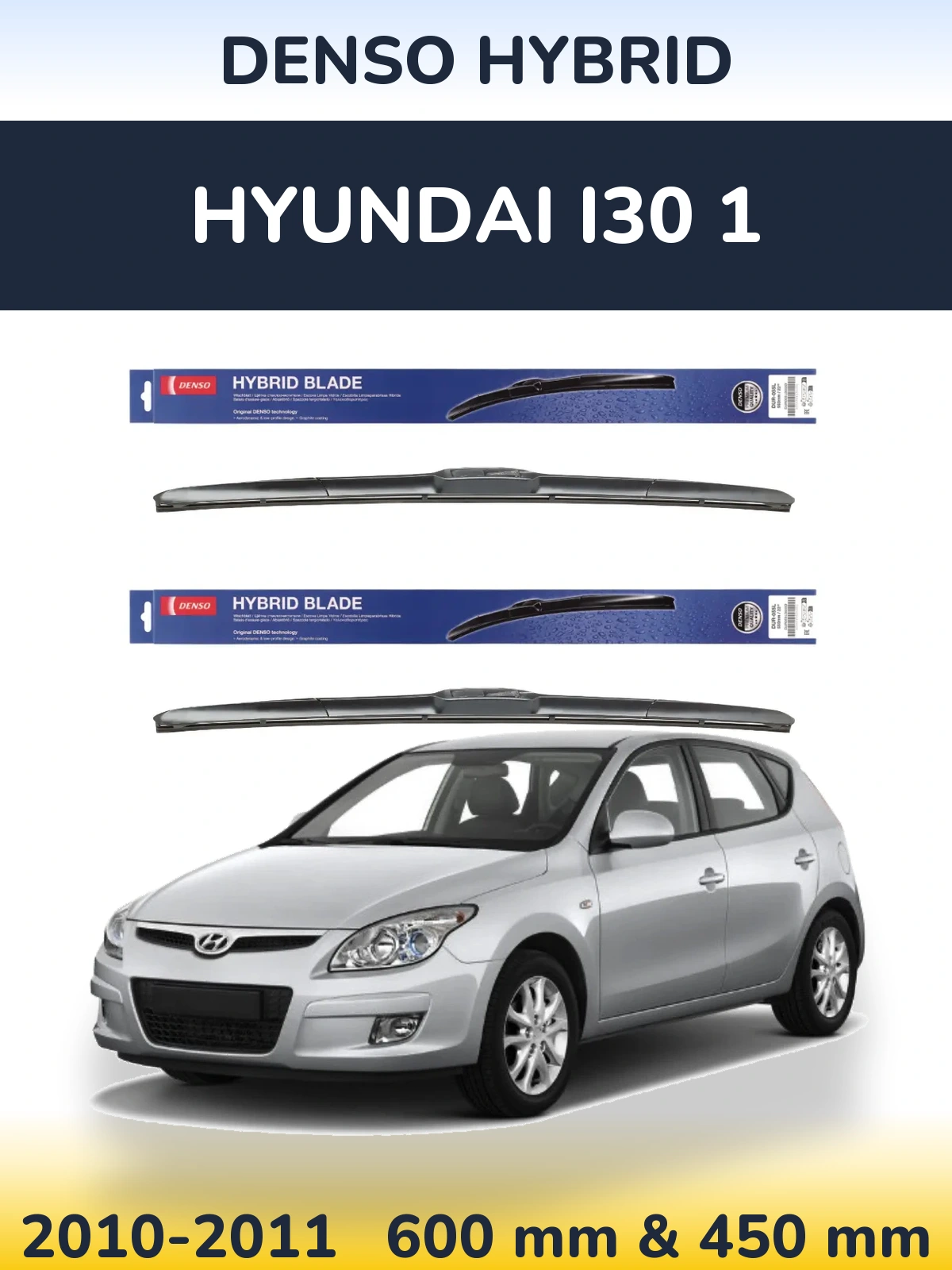 Ștergătoare Denso Hybrid pentru Hyundai i30 1