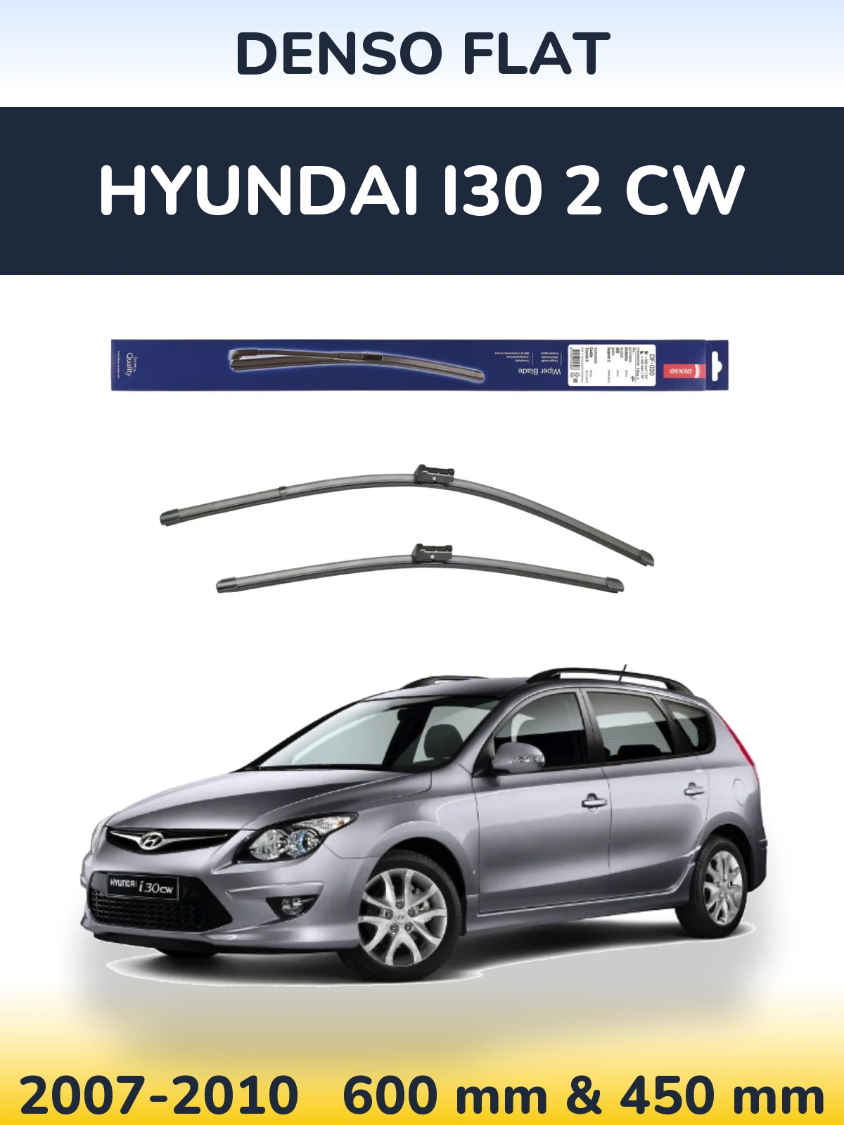 Ștergătoare Denso Flat pentru Hyundai i30 2 CW