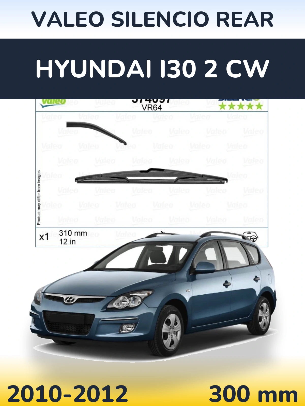 Ștergătoare Valeo Silencio Rear pentru Hyundai i30 2 CW