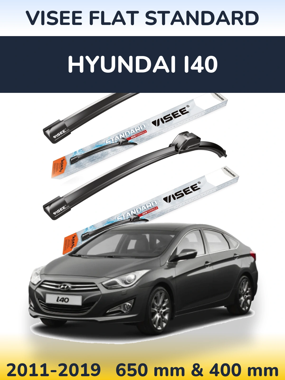 Ștergătoare VISEE FLAT STANDARD pentru Hyundai i40