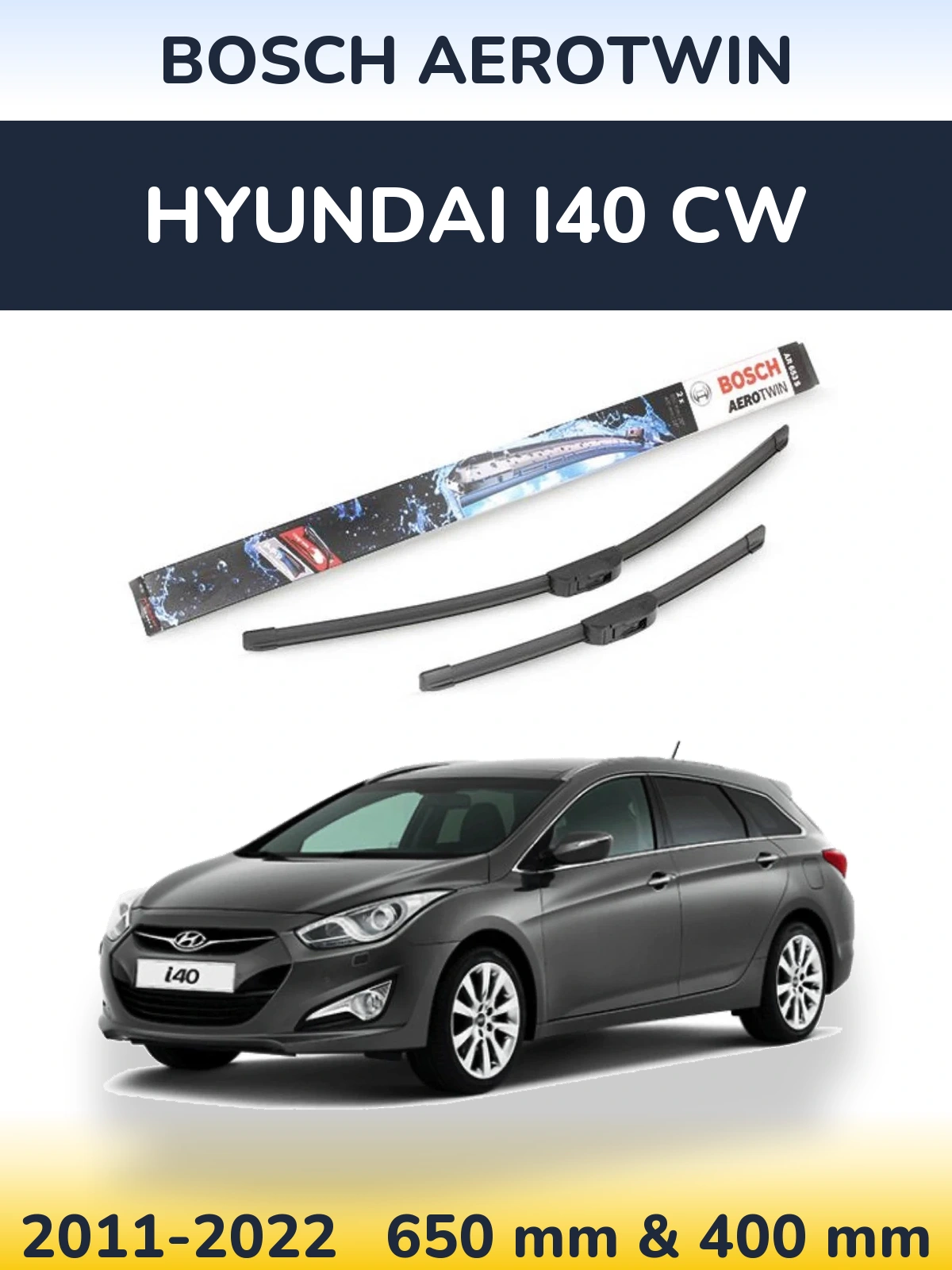 Ștergătoare BOSCH AeroTwin pentru Hyundai i40 CW