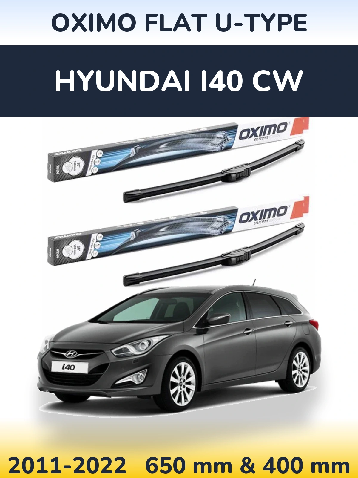 Ștergătoare Oximo Flat U-type pentru Hyundai i40 CW
