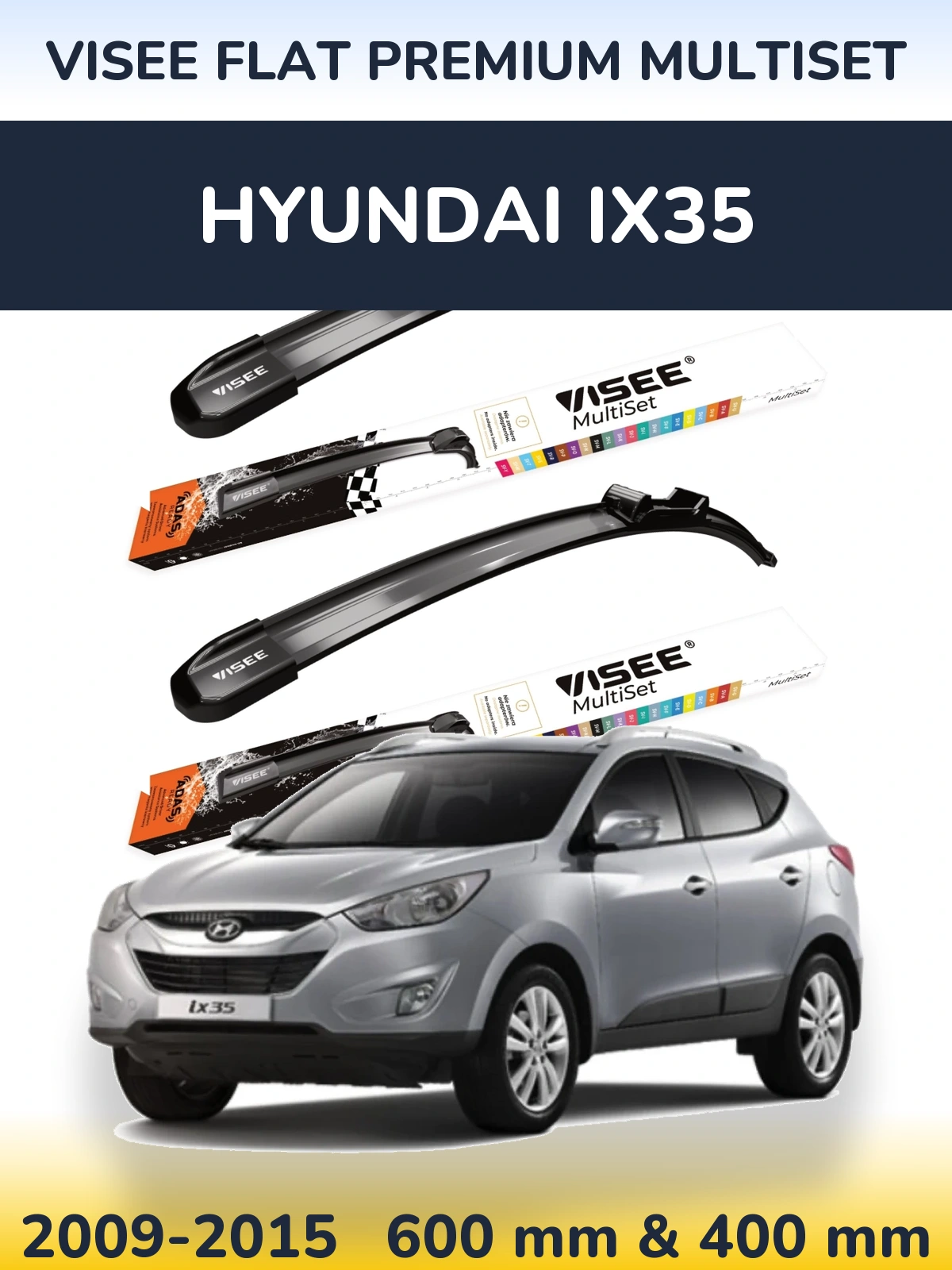 Ștergătoare VISEE FLAT PREMIUM MultiSet pentru Hyundai ix35