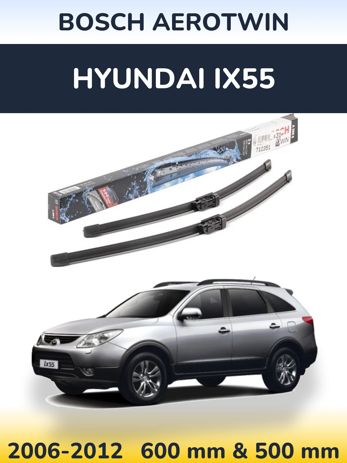 Ștergătoare BOSCH AeroTwin pentru Hyundai ix55