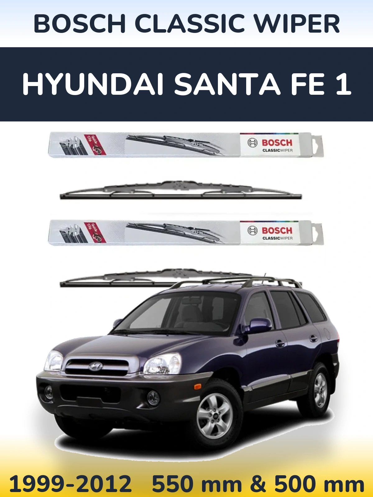 Ștergătoare BOSCH Classic Wiper pentru Hyundai Santa Fe 1