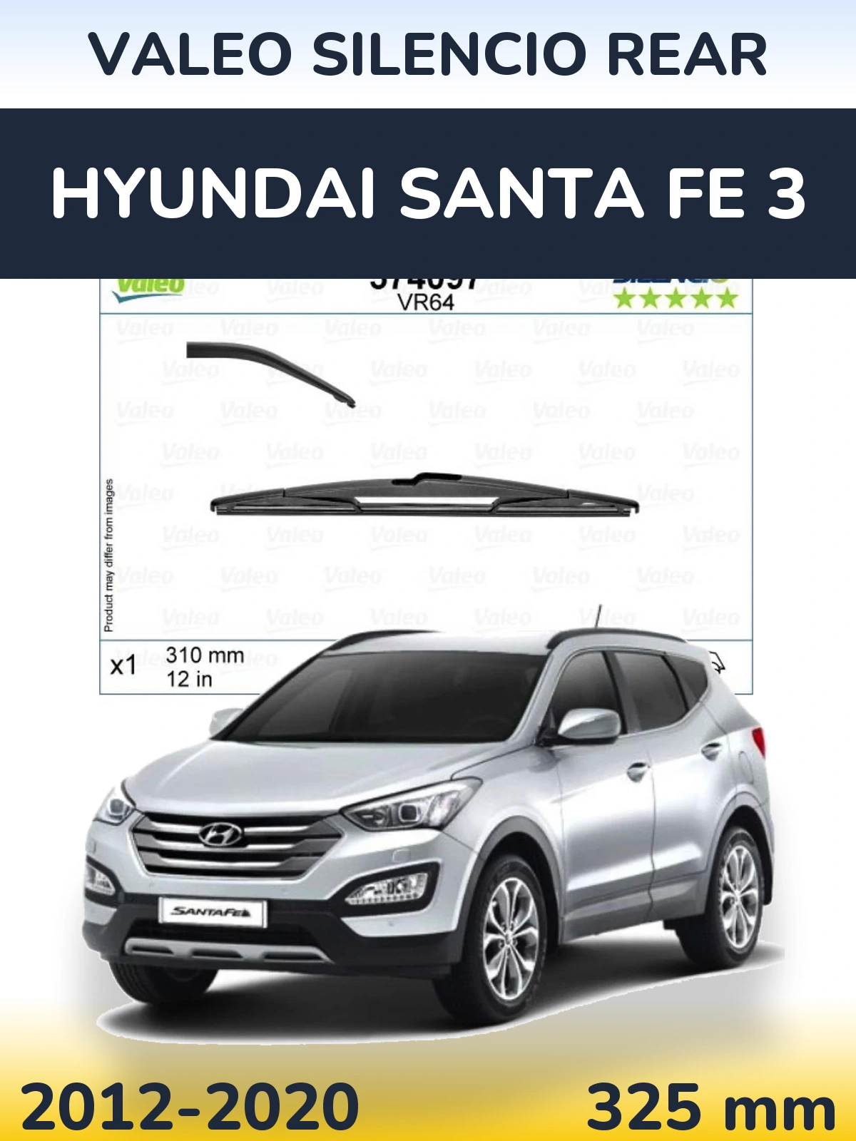 Ștergătoare Valeo Silencio Rear pentru Hyundai Santa Fe 3