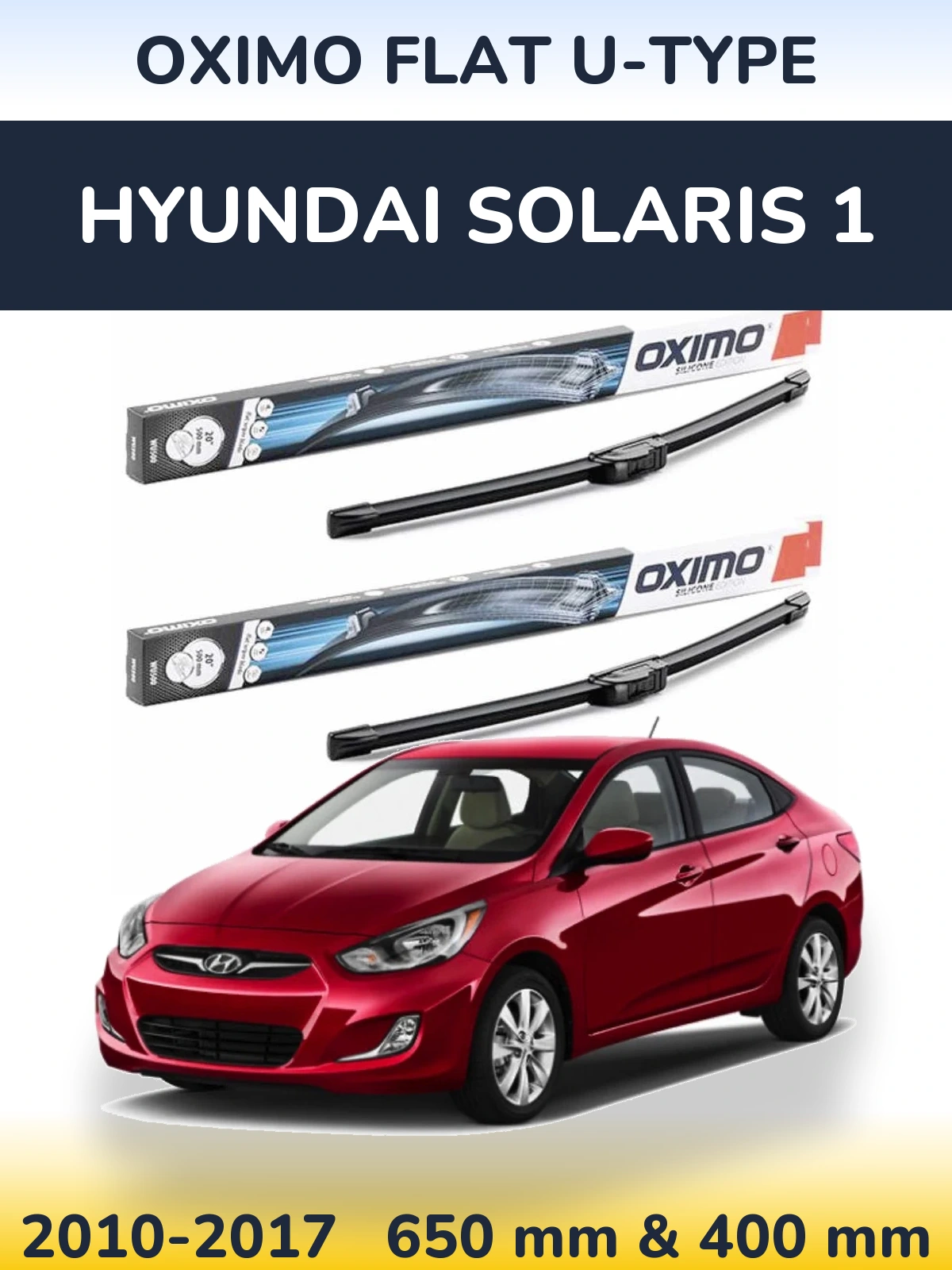 Ștergătoare Oximo Flat U-type pentru Hyundai Solaris 1